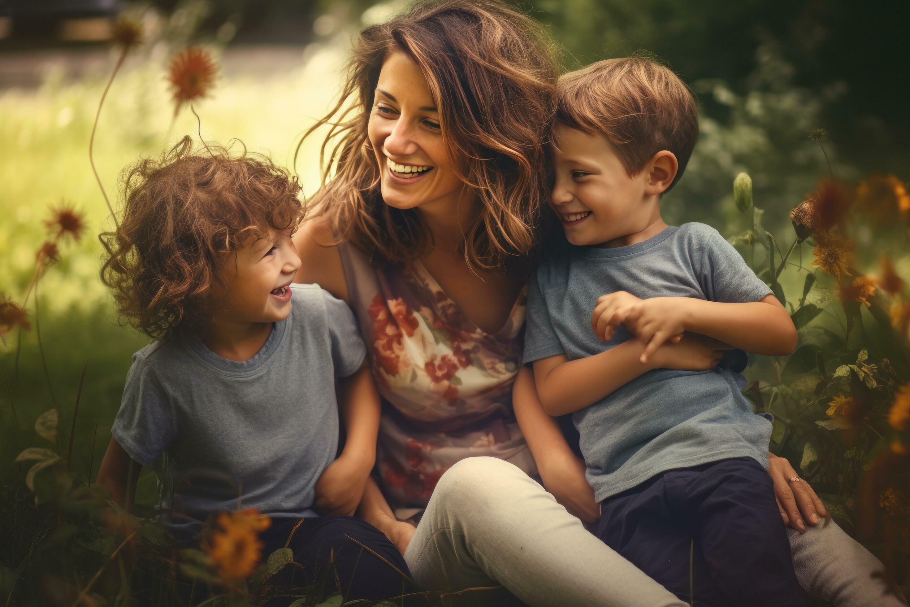 Happy family in the park Stock Free