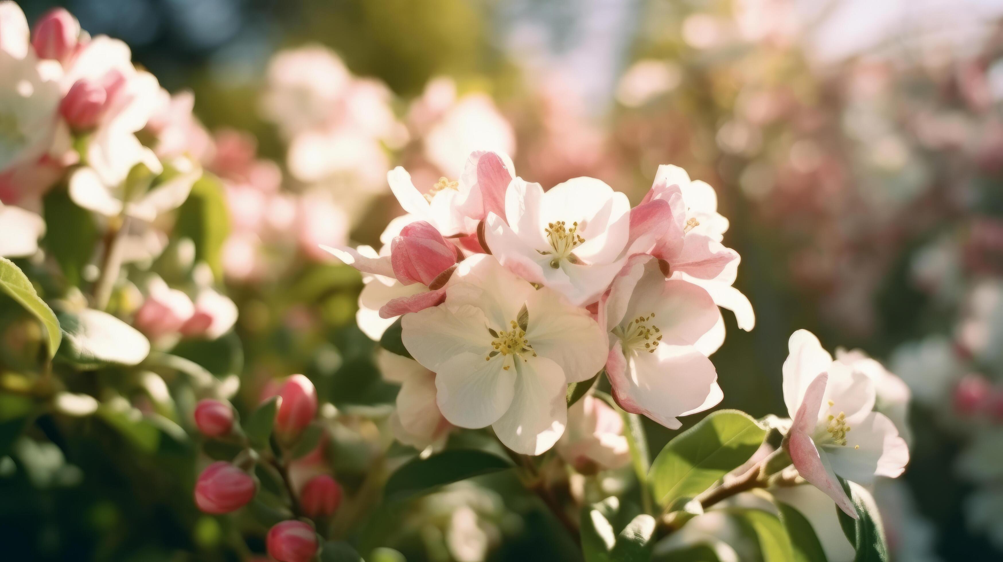 Apple flowers in spring. Illustration Stock Free