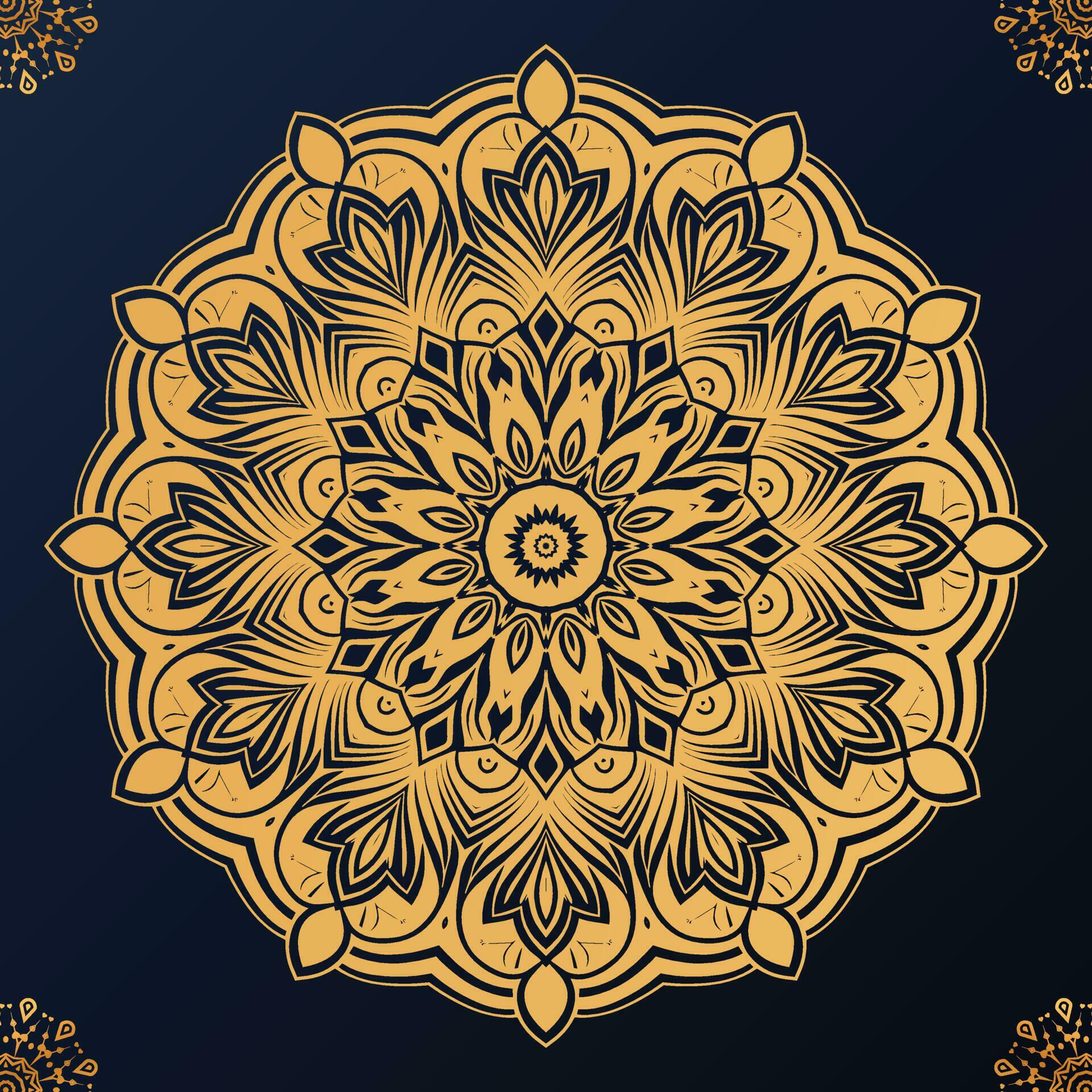 Vector flower luxury mandala background arabesque style Stock Free and Free SVG