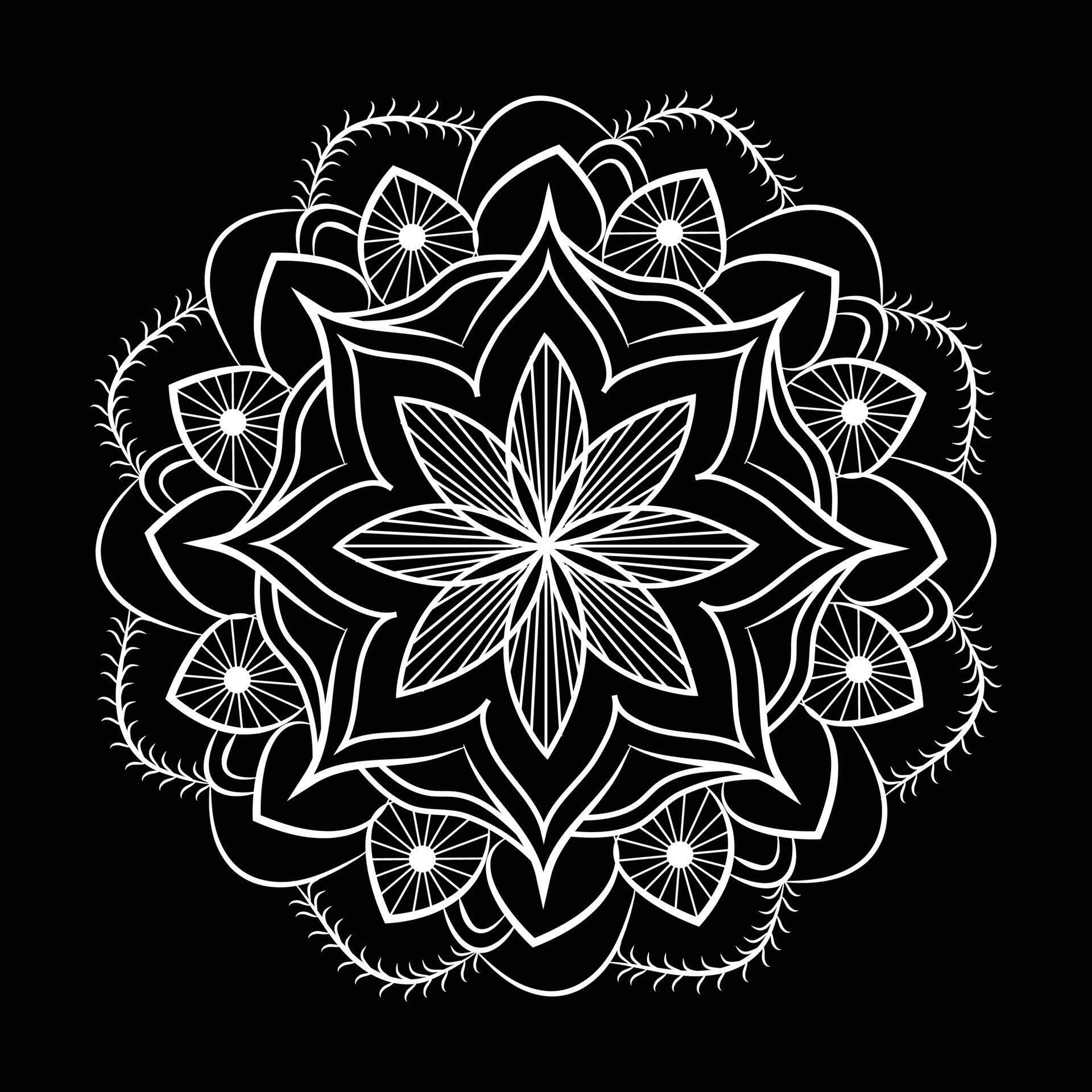 Flower floral unique Simple Mandala Art Pattern And Designs for free download Stock Free