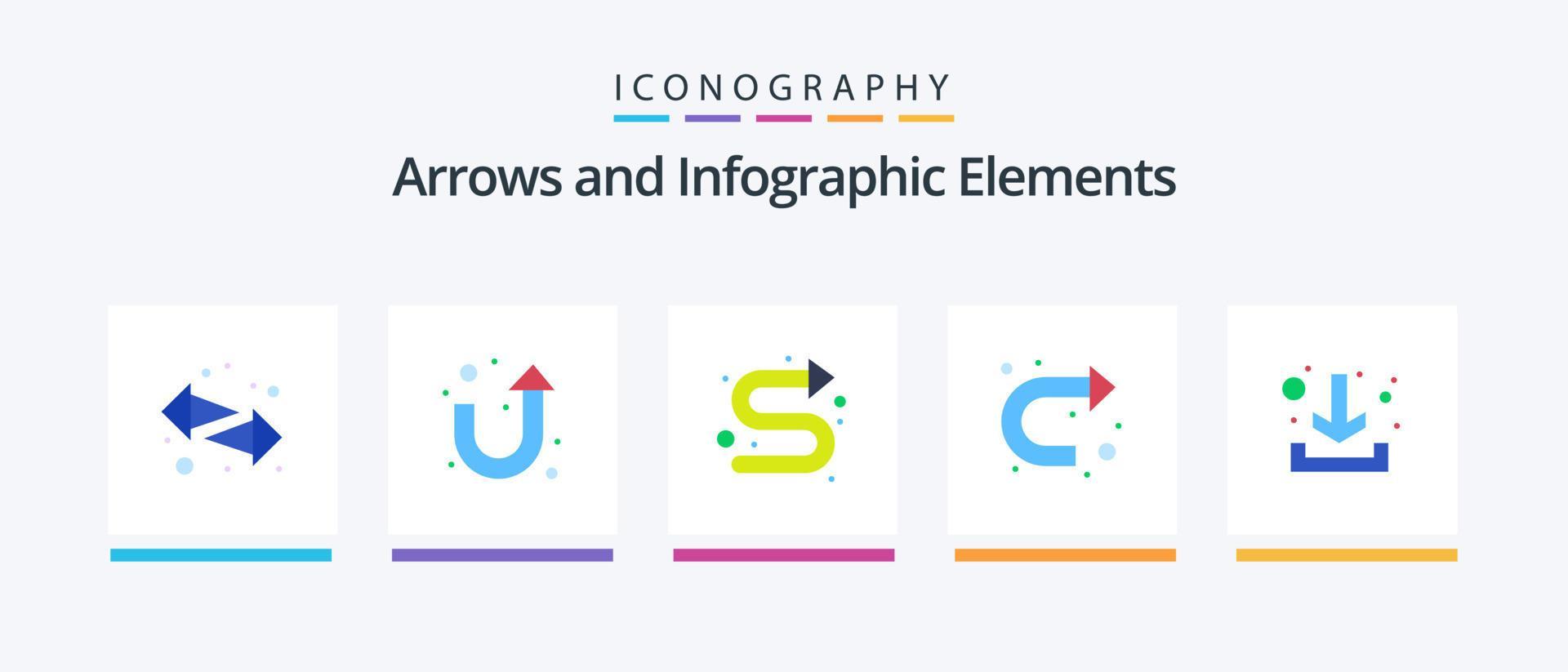 Arrow Flat 5 Icon Pack Including down. download. directional. right. sign. Creative Icons Design Stock Free