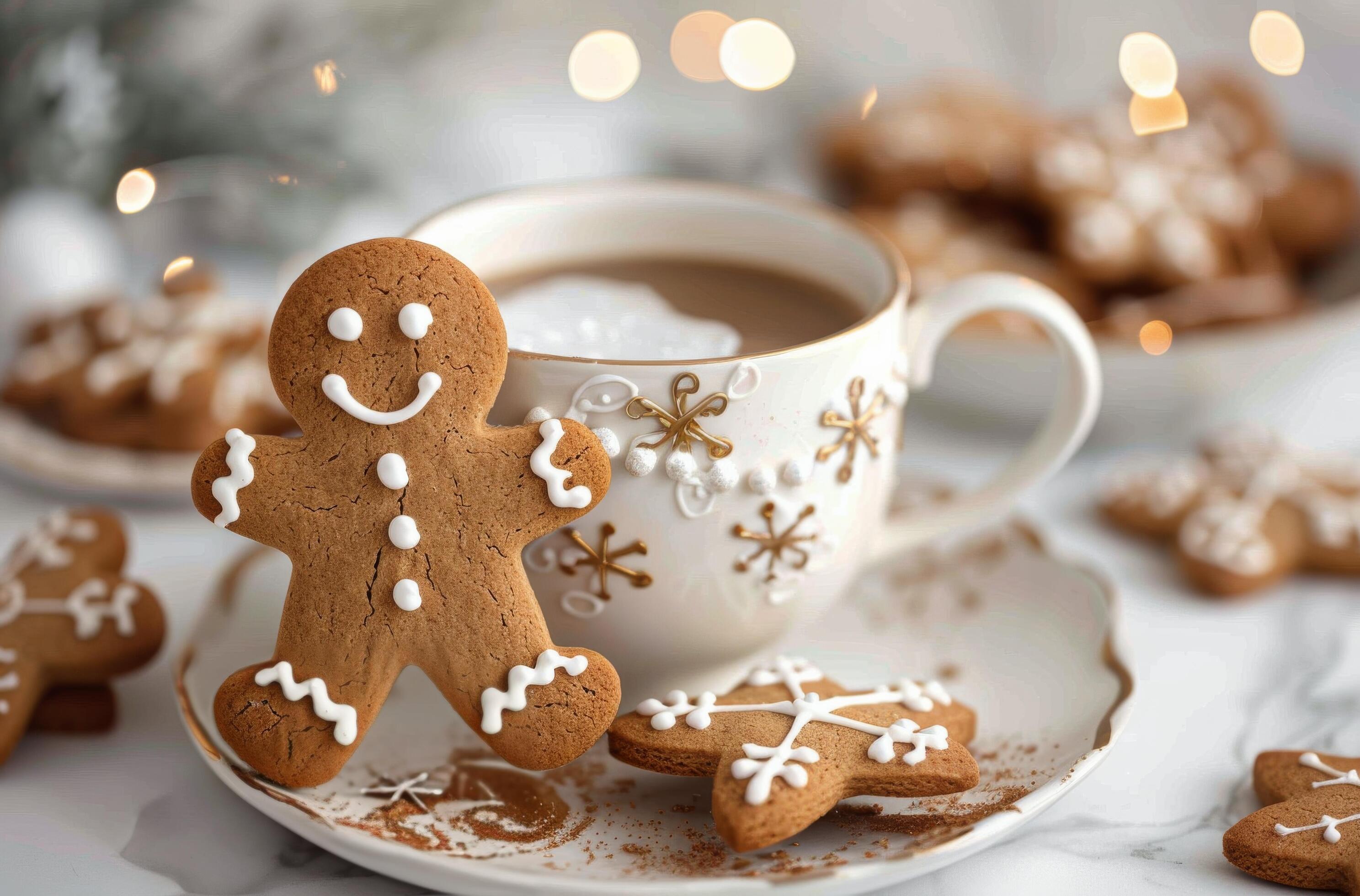 Gingerbread Man in Mug Stock Free