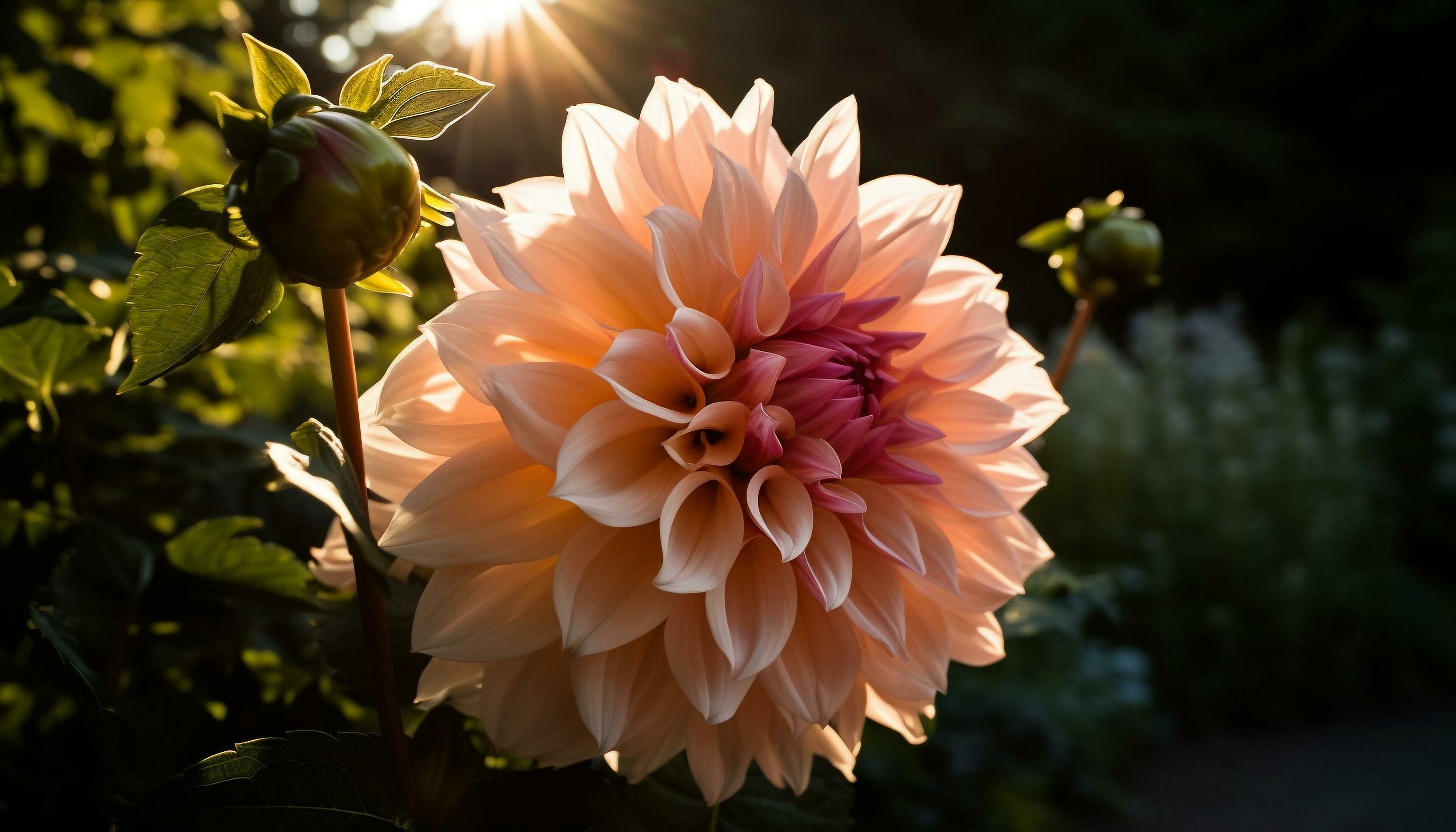 
									Vibrant bouquet of multi colored flowers in a formal garden generated by AI Stock Free