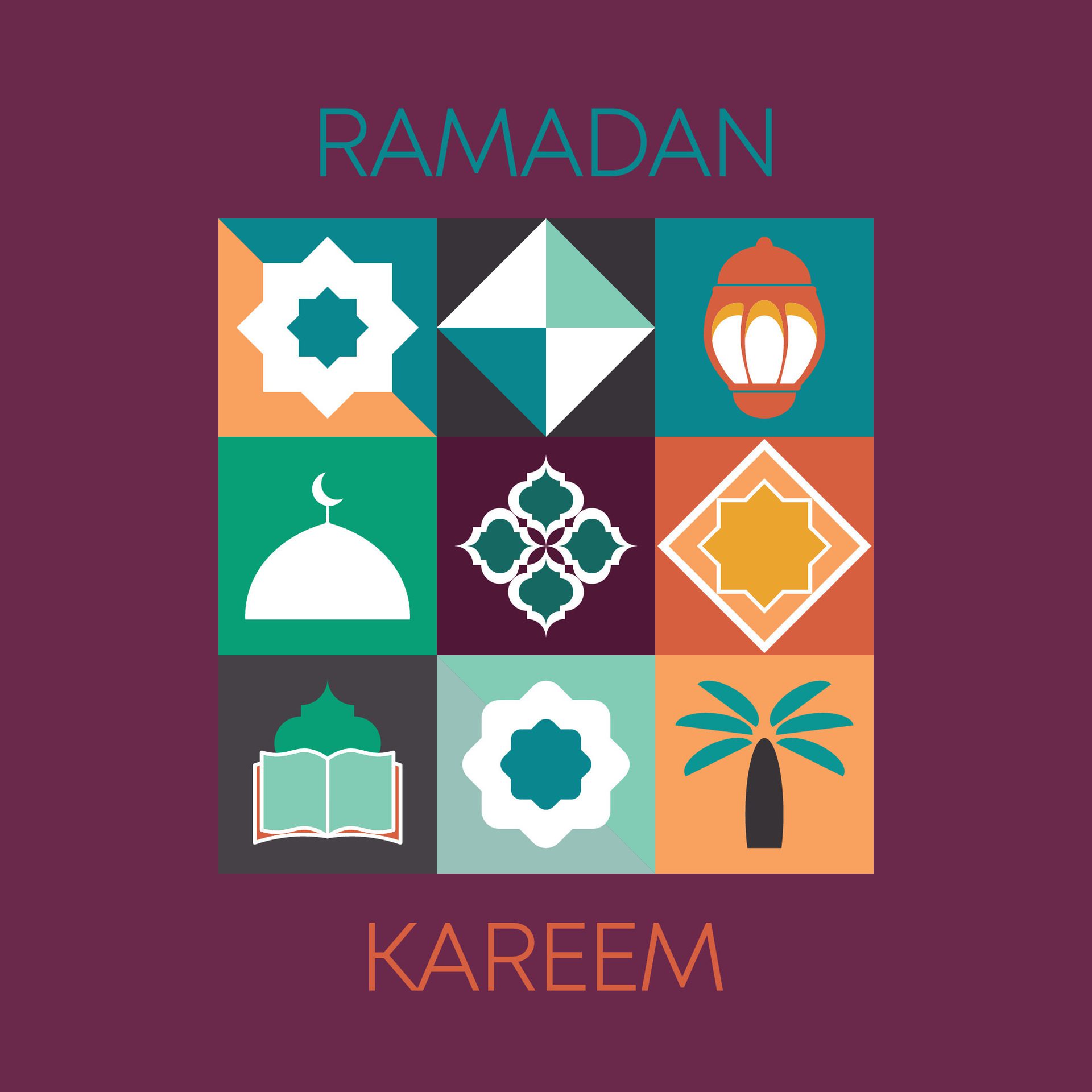 Ramadan Kareem,Islamic greeting card template with ramadan for wallpaper design,poster, media banner. Free Vector