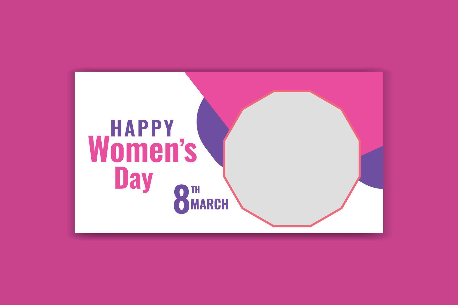 women’s day social media flower design template Stock Free