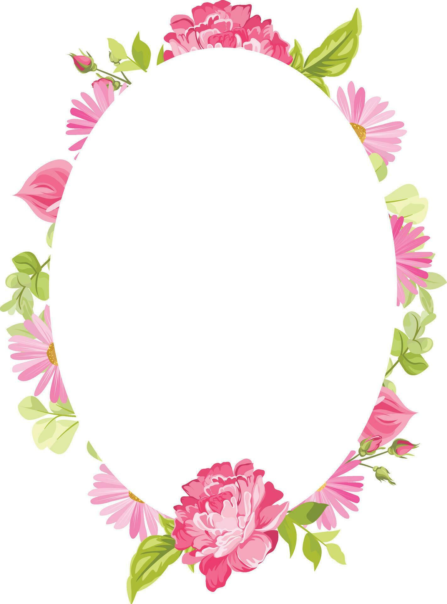 wedding frame with beautiful flower bouquet Stock Free