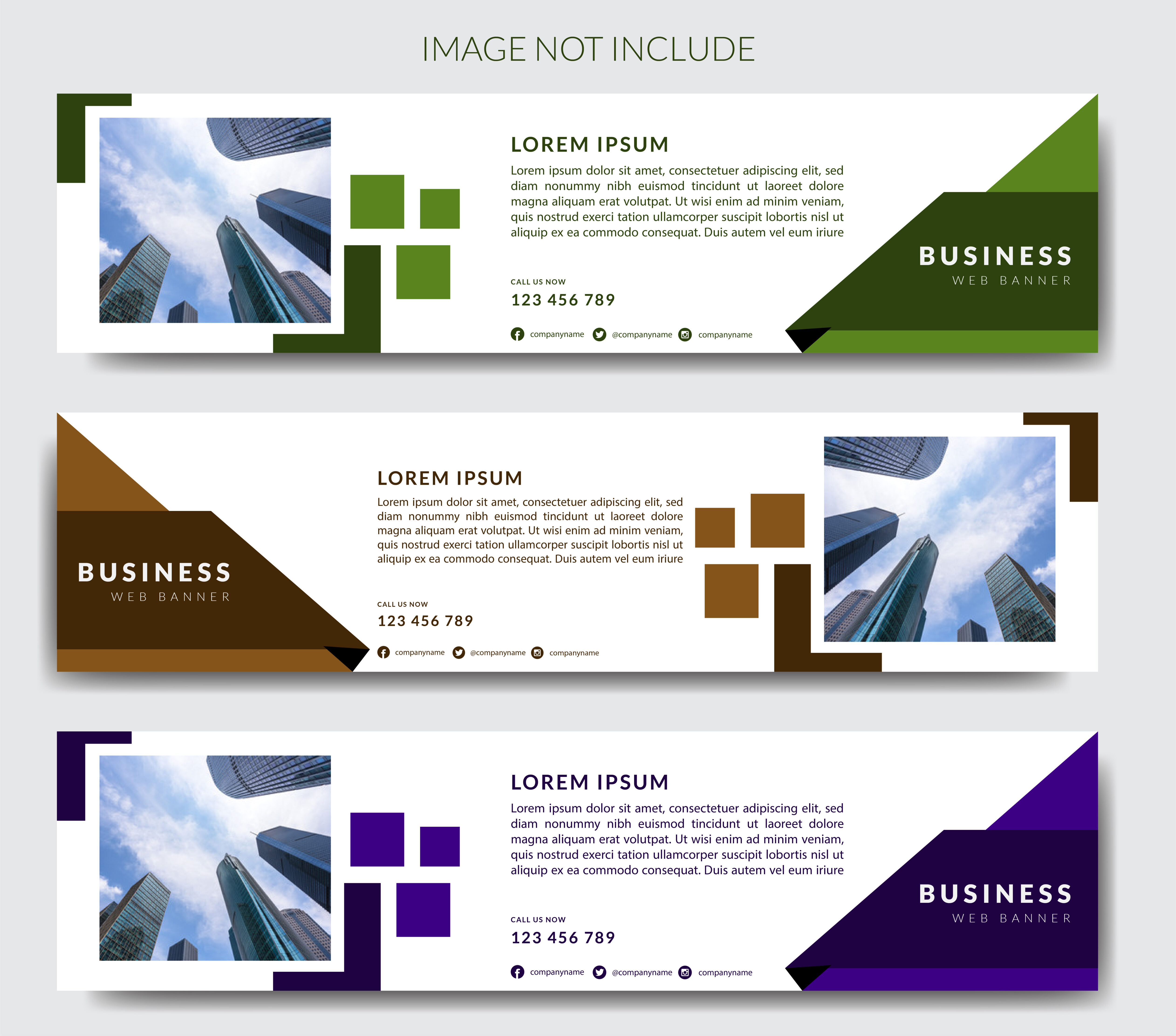 Web banner template Free Vector