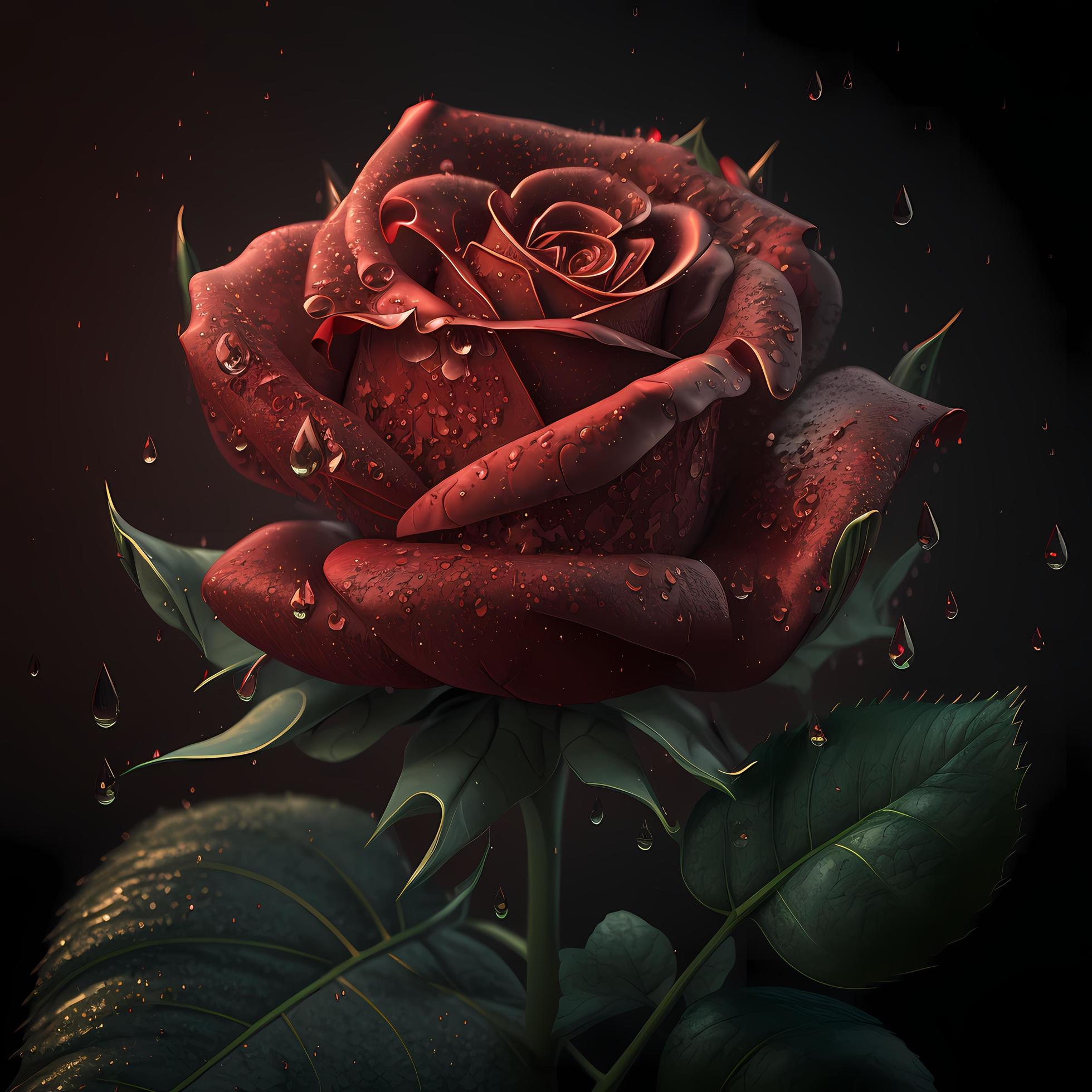 flower rose AI Generated Stock Free