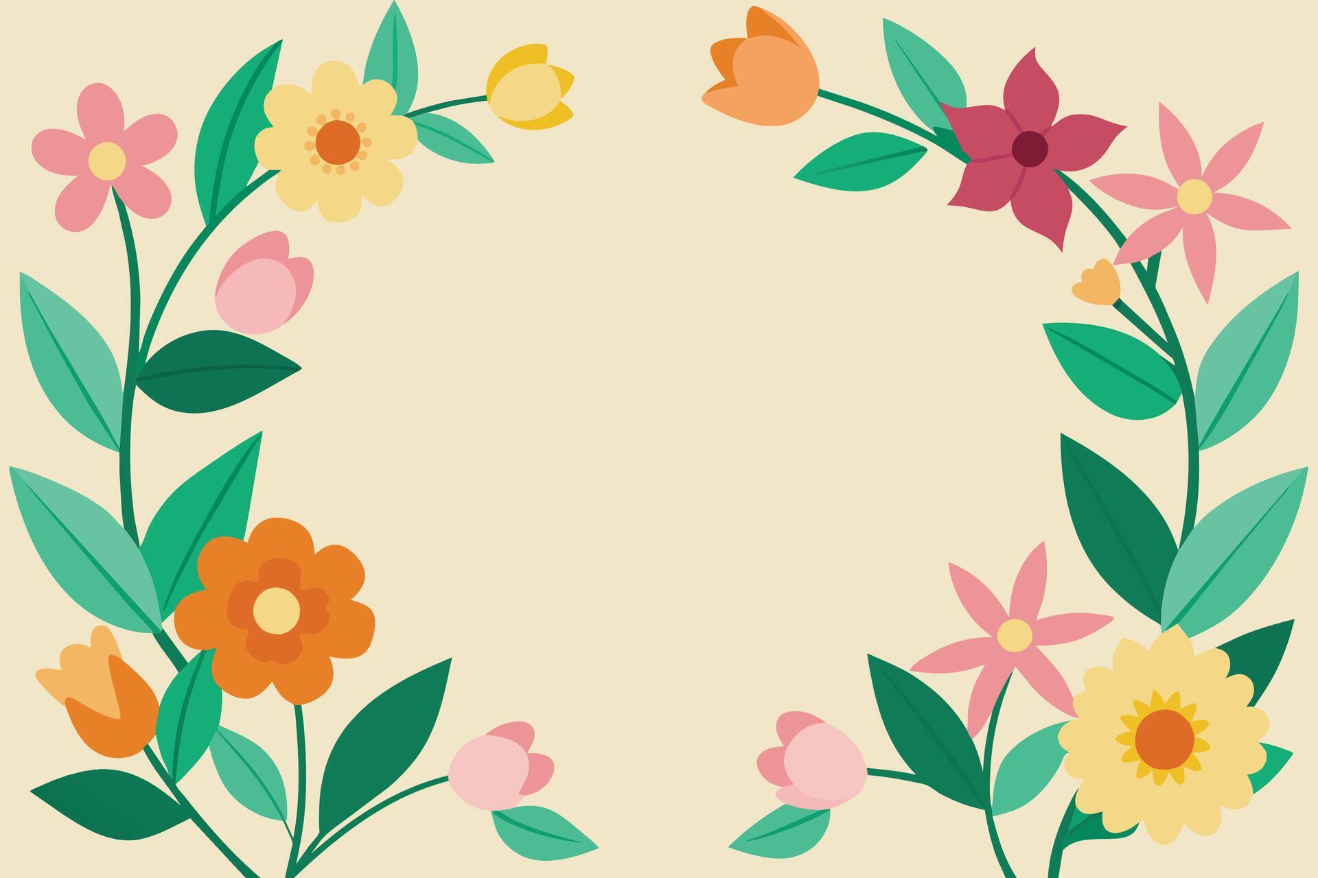 Spring Flower Frame Background Stock Free