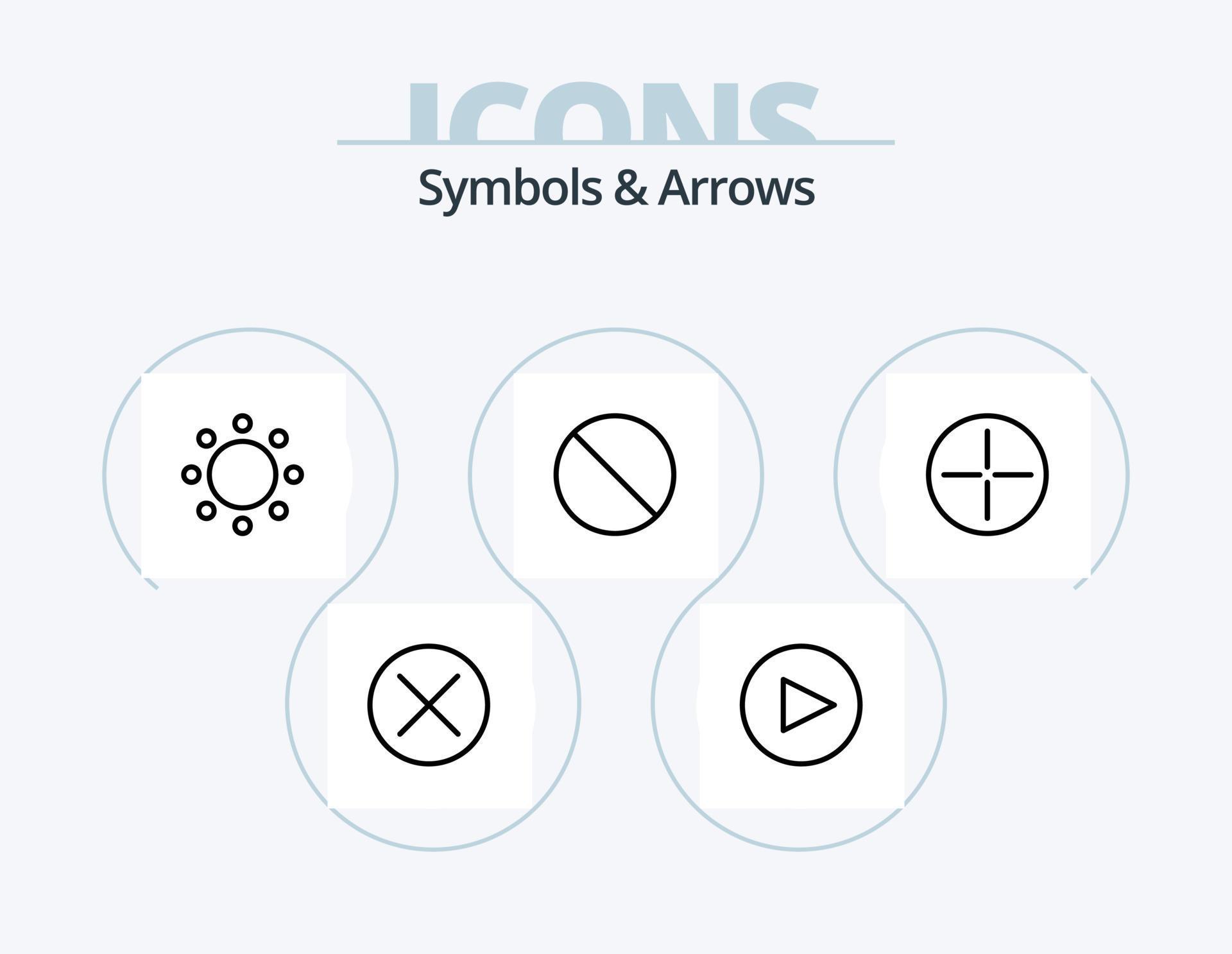 Symbols and Arrows Line Icon Pack 5 Icon Design. . sign. . beliefs Stock Free