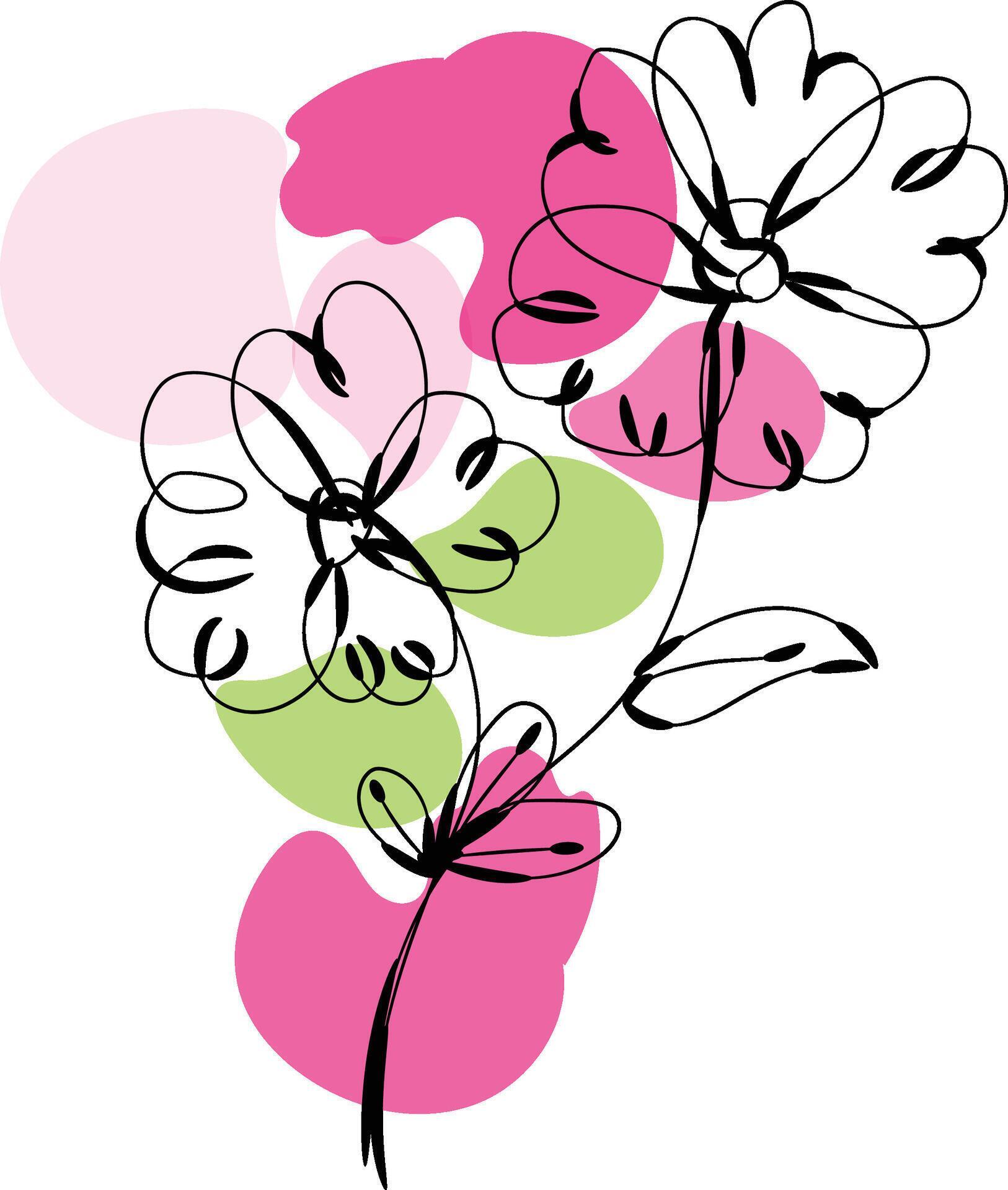 Monochromatic spring flowers collection Stock Free