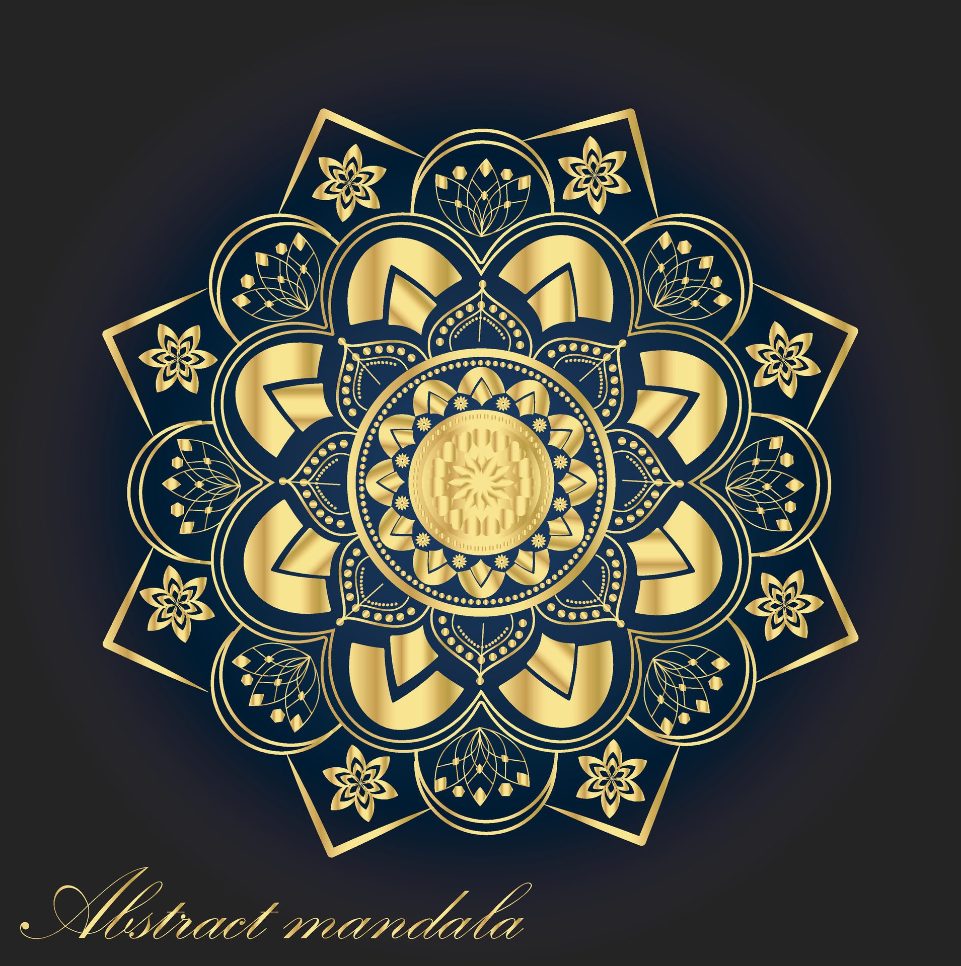 Luxury mandala with golden pattern and geometric shape arabic else any festival style print ready Free Vector