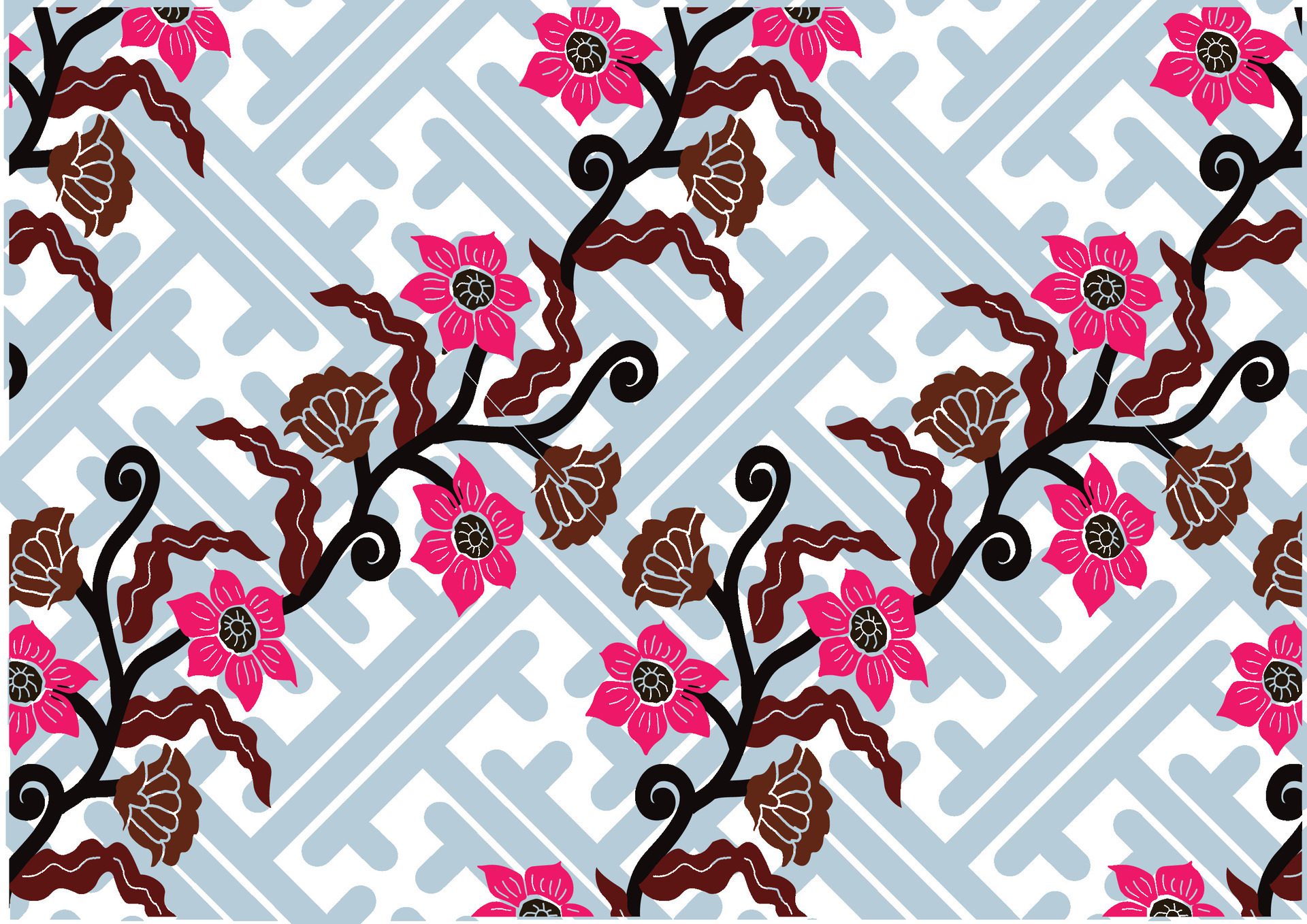 PrintIndonesian batik motifs with exclusive and classic Balinese style floral and plant patterns are suitable for various purposes. EPS 10 Free Vector