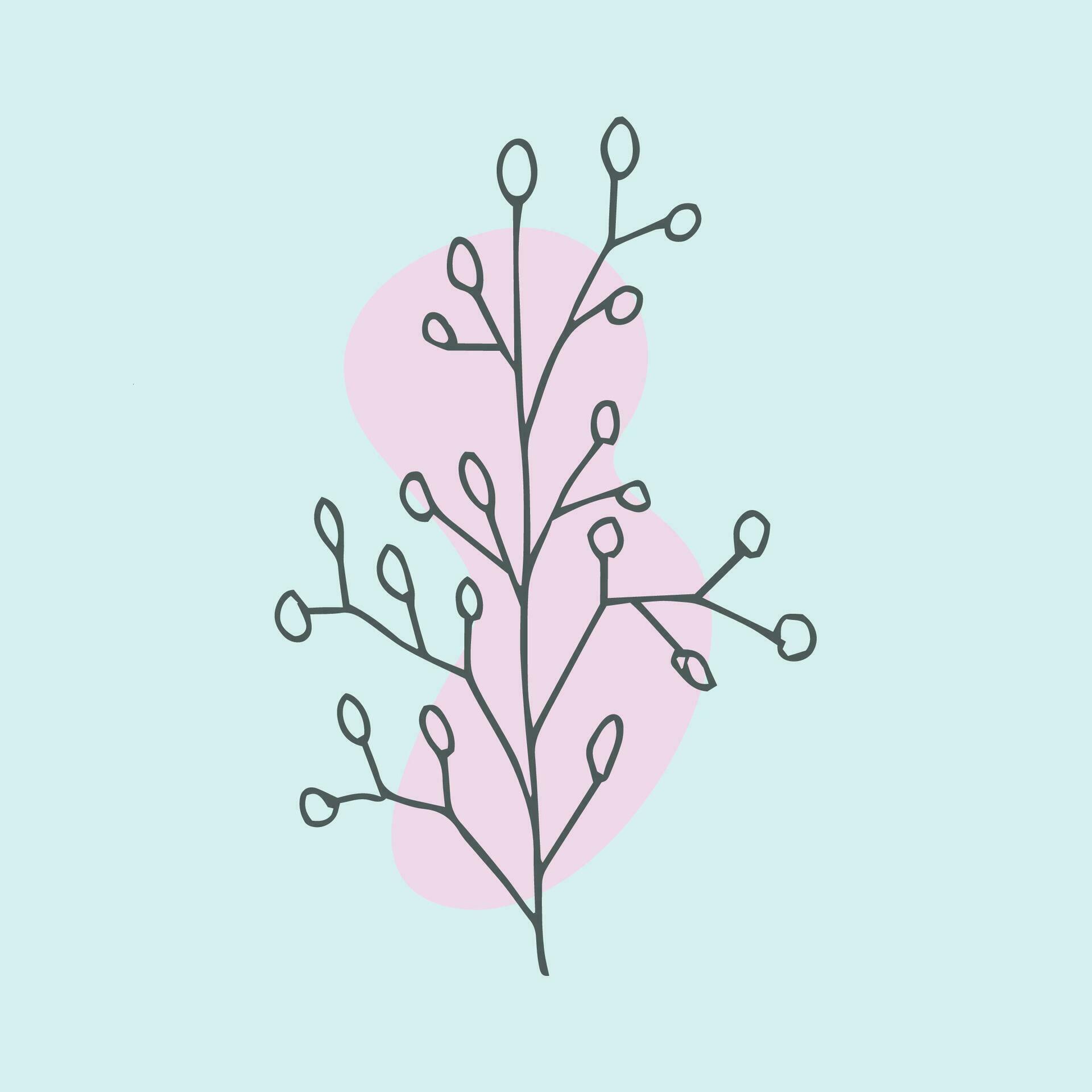 Simple Flat Hand Drawn Flower Outline Stock Free