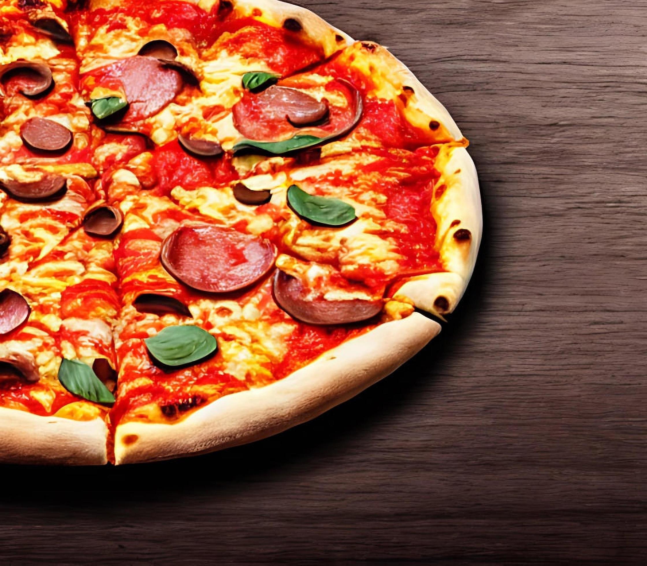 Pizza. Traditional Italian cuisine fast food. Stock Free