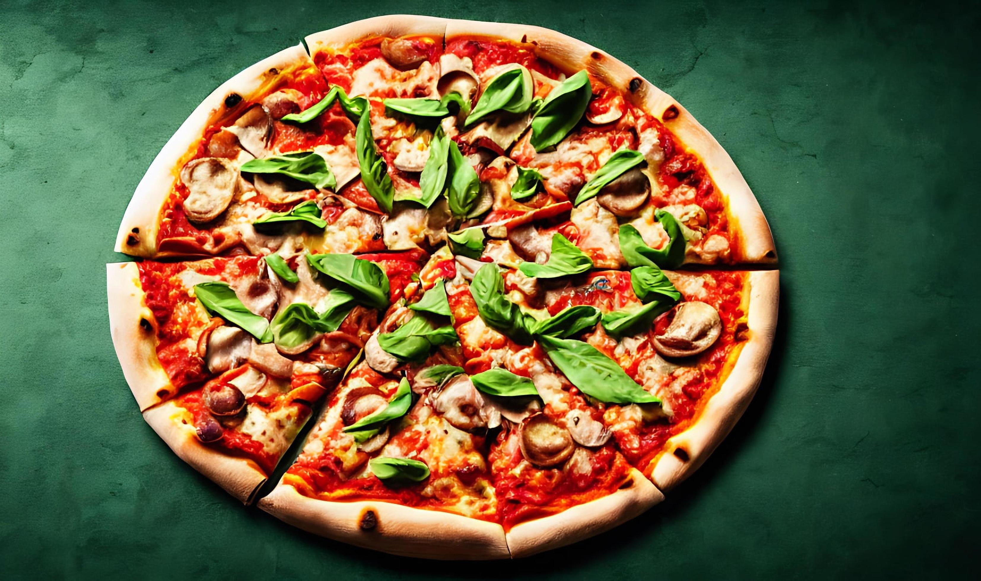 Pizza. Traditional Italian cuisine fast food. Stock Free