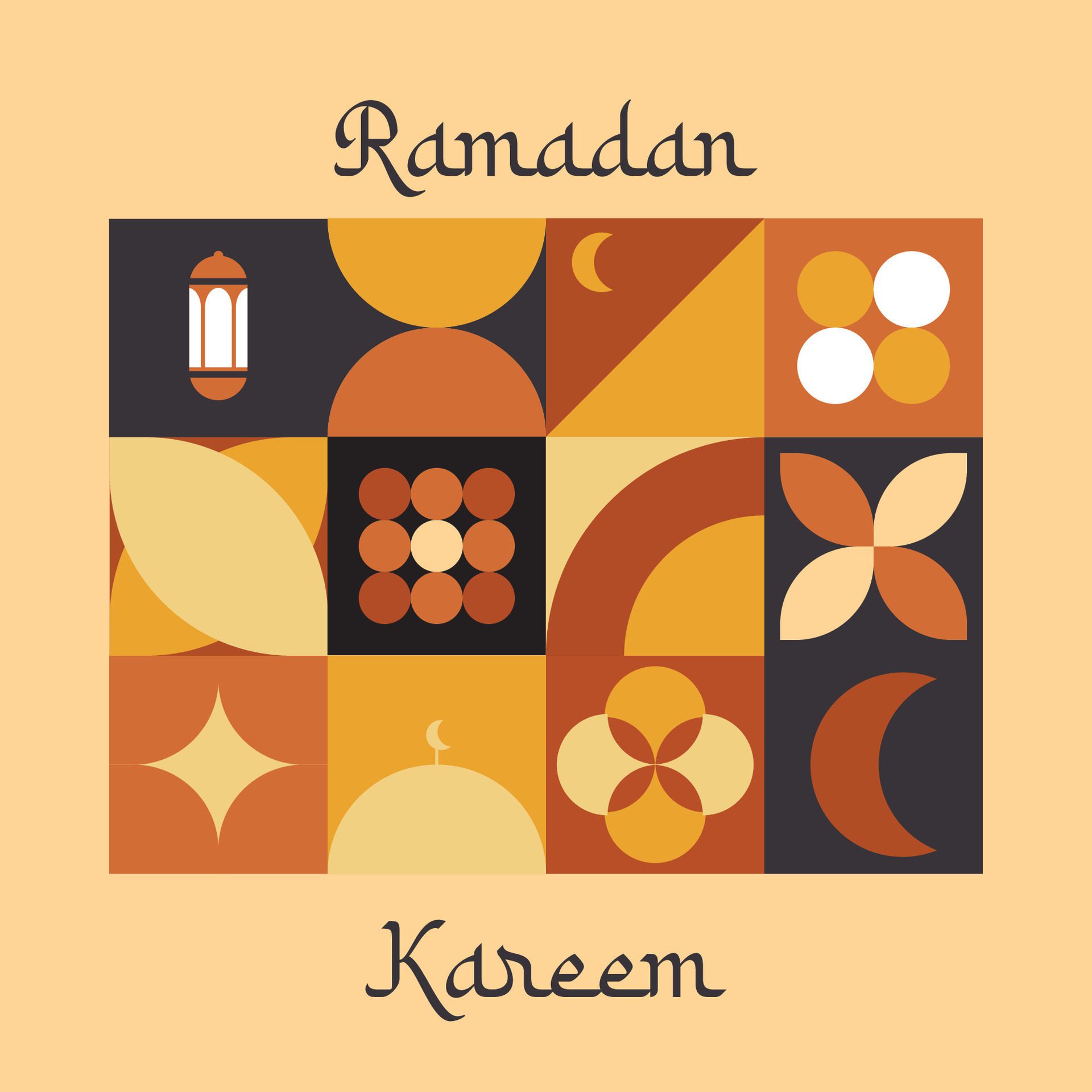 Ramadan Kareem,Islamic greeting card template with ramadan for wallpaper design,poster, media banner. Free Vector