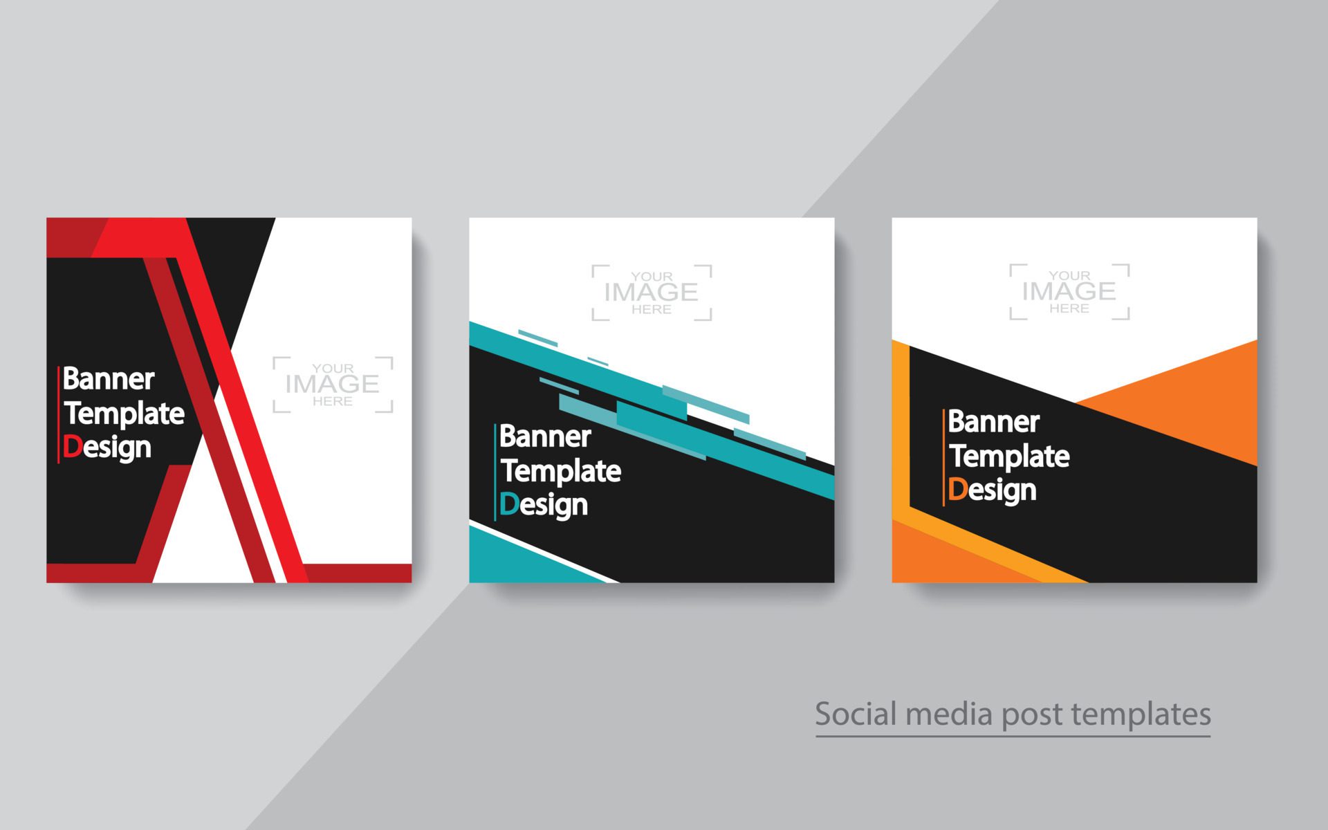 set banner social media post design. Free Vector