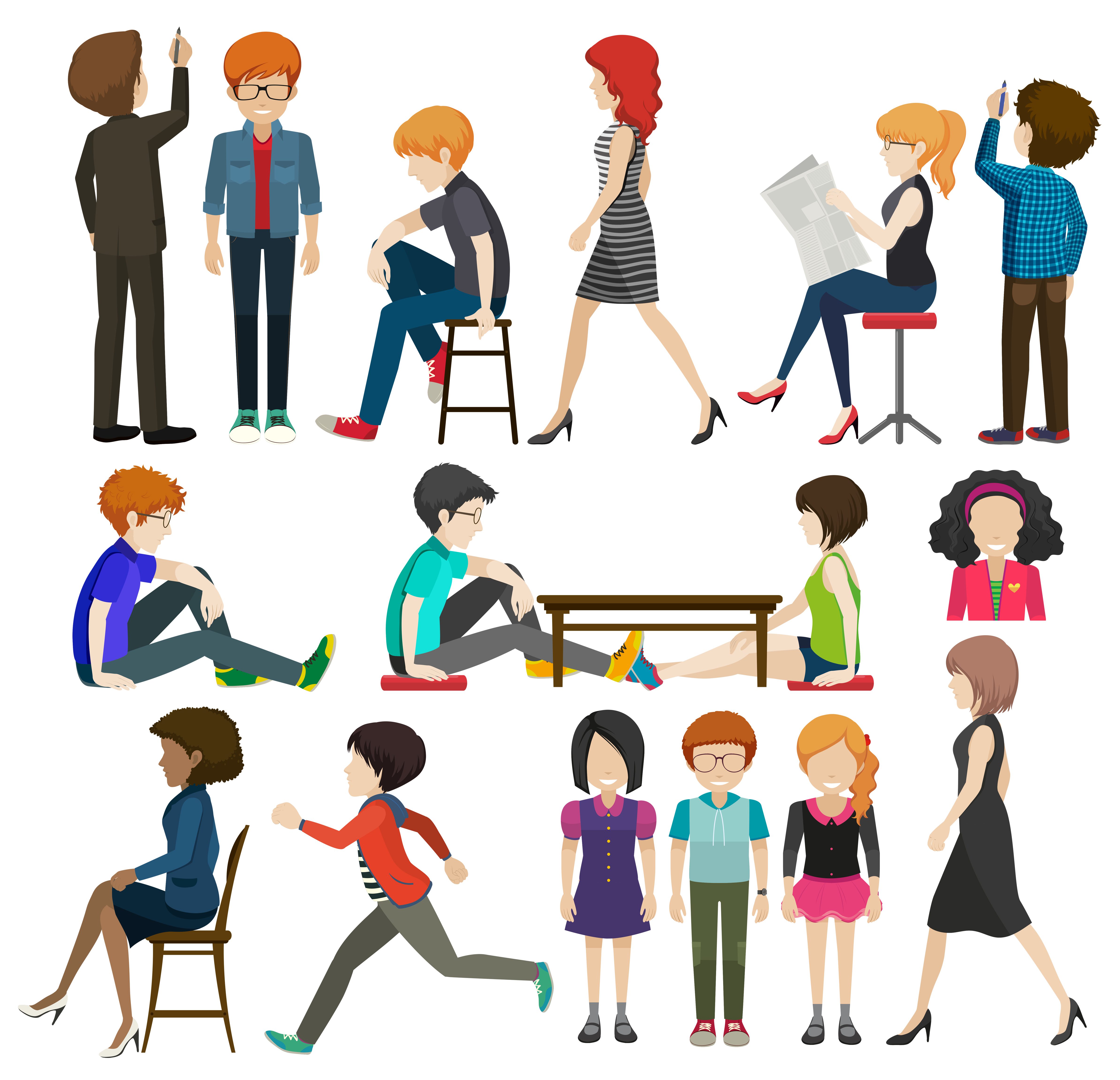 A group of businessminded people Free Vector