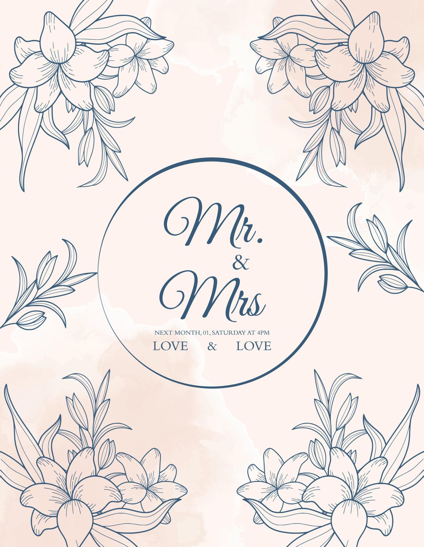 Hand-drawn flowers background Stock Free and Free SVG