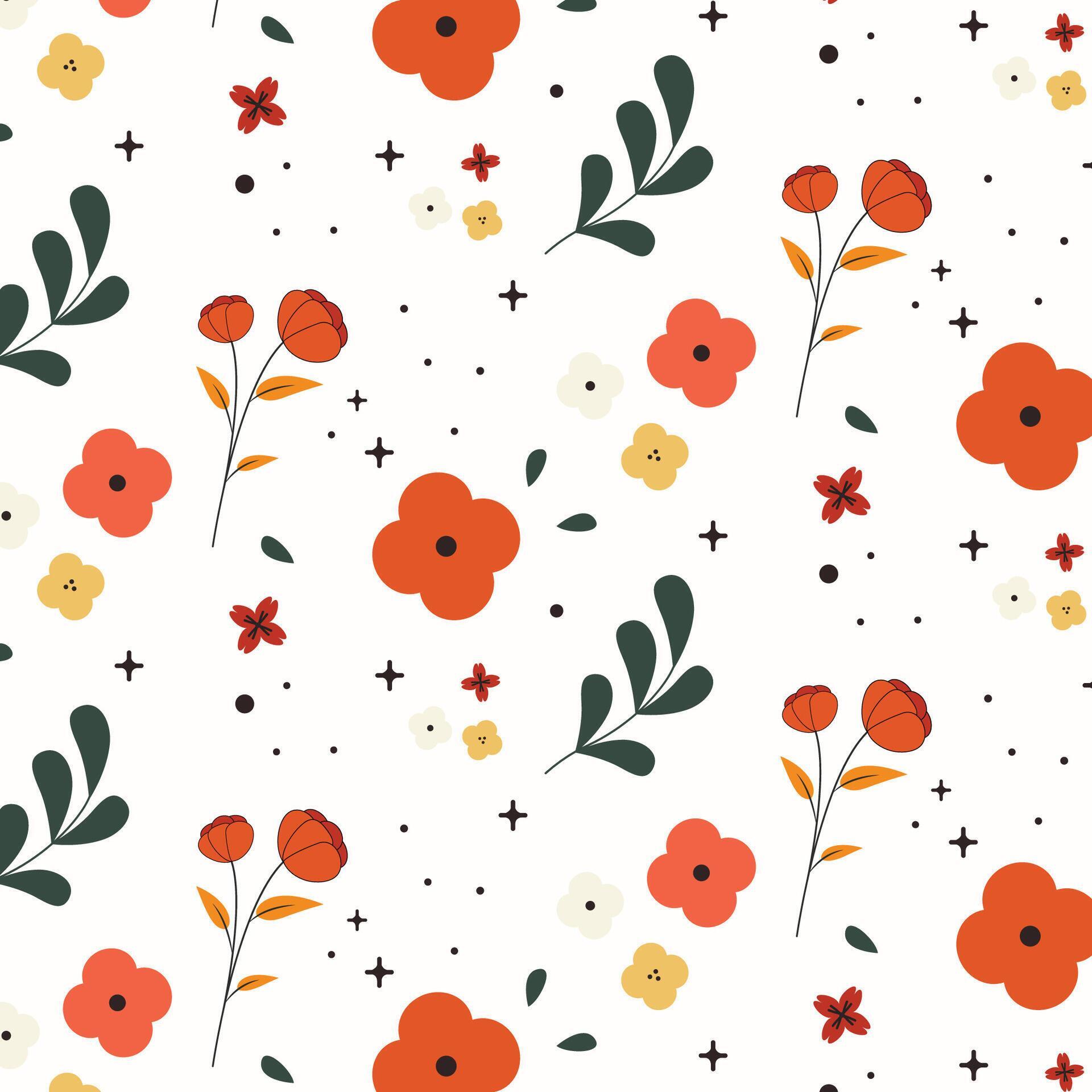 Flower seamless pattern vector background Stock Free