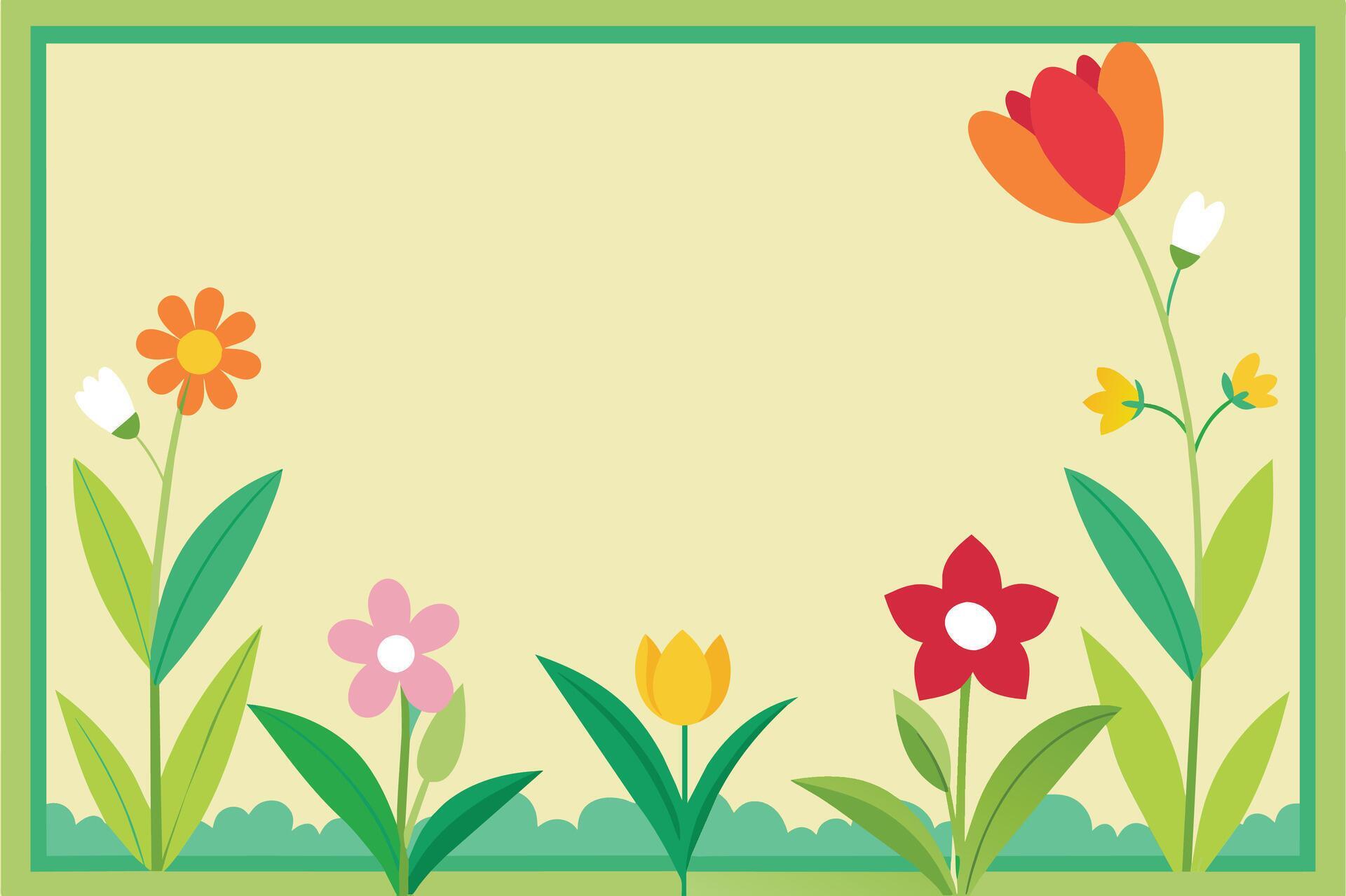 Spring Flower Frame Background Stock Free