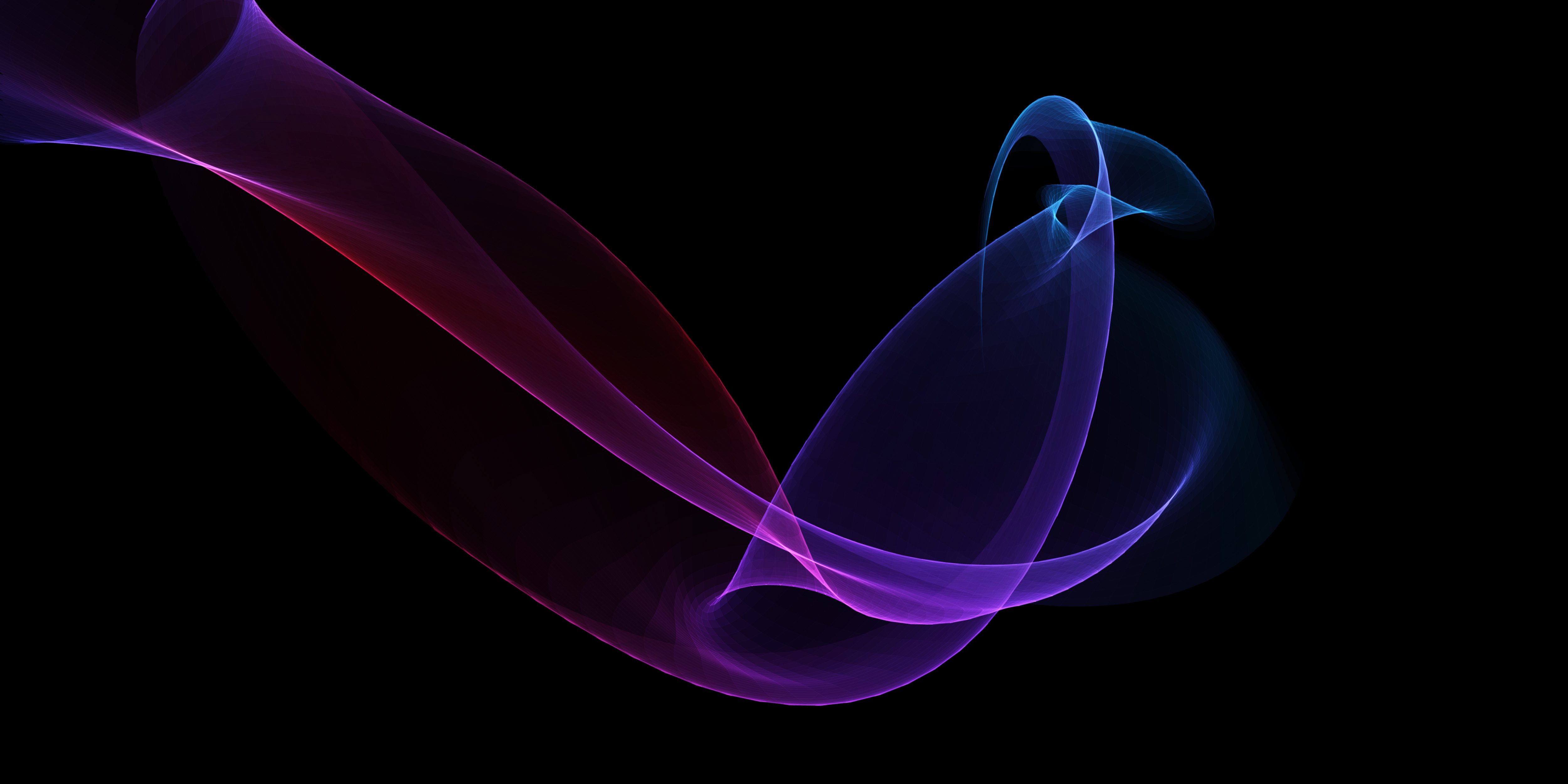 Banner with colourful flowing waves Free Vector