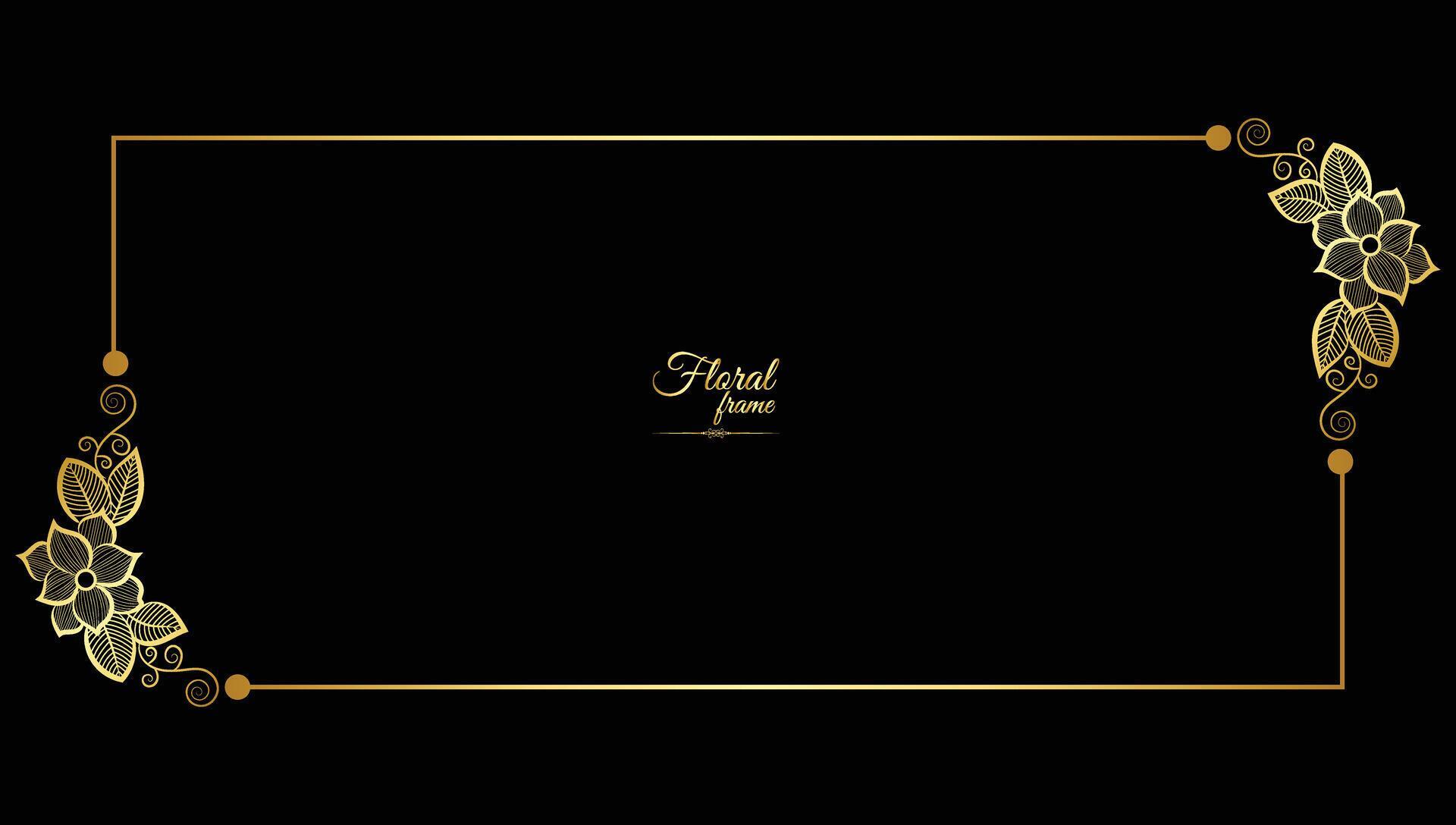 Vector luxury decorative golden vintage frames and borders. retro ornamental frame art and flower isolated floral background Stock Free