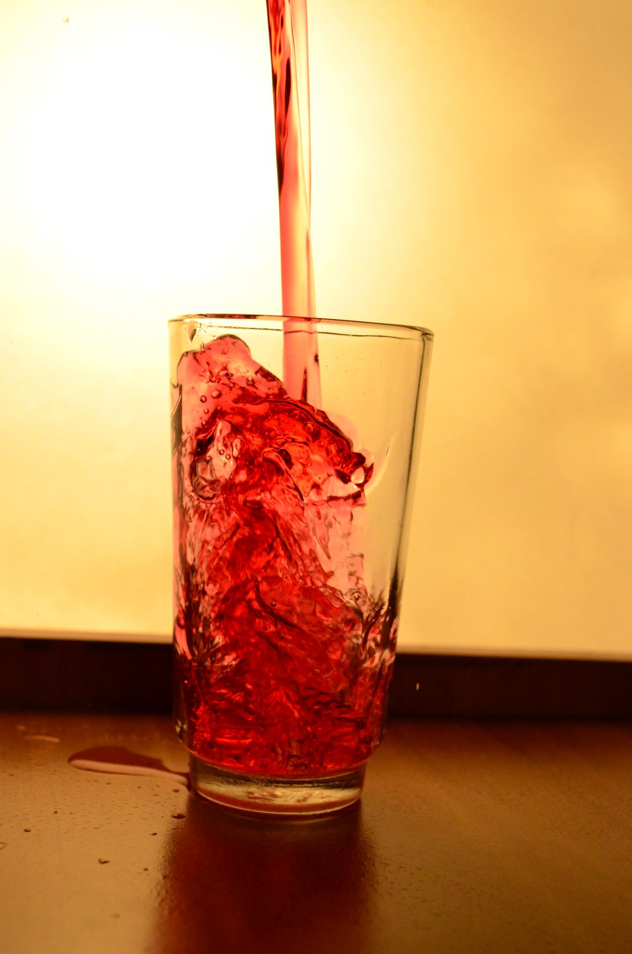 Red Liquid Glass Pour 3 Stock Free