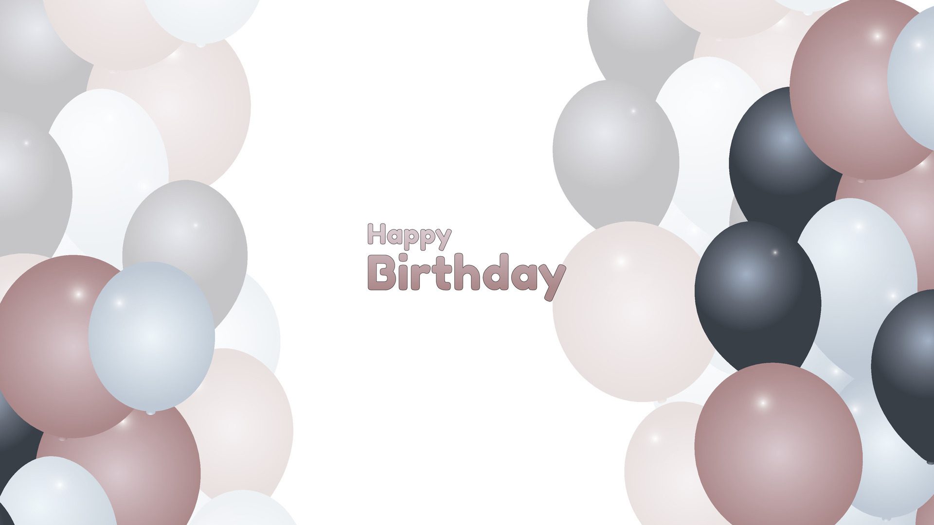 Happy Birthday background , aesthetic birthday background with baloons suitable for poster banner or gift card Free Vector