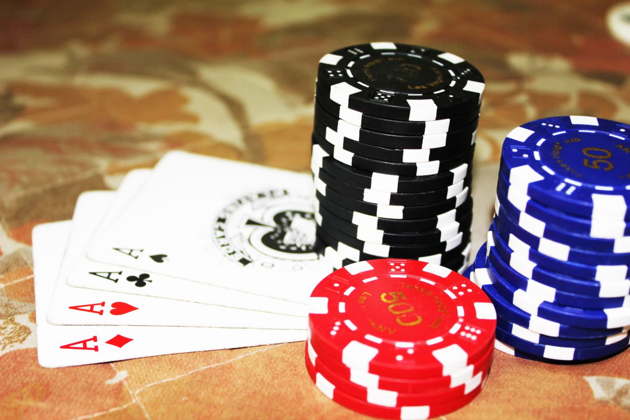 
									Poker Cards Aces Chips Stock Free