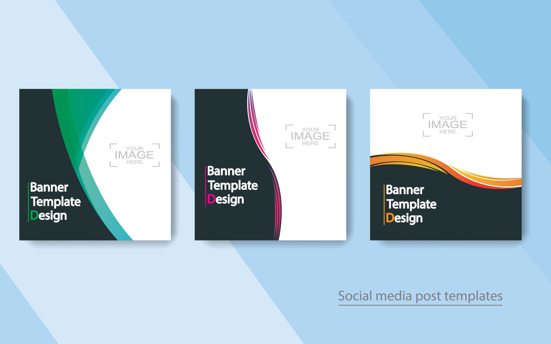 set banner social media post design. Free Vector