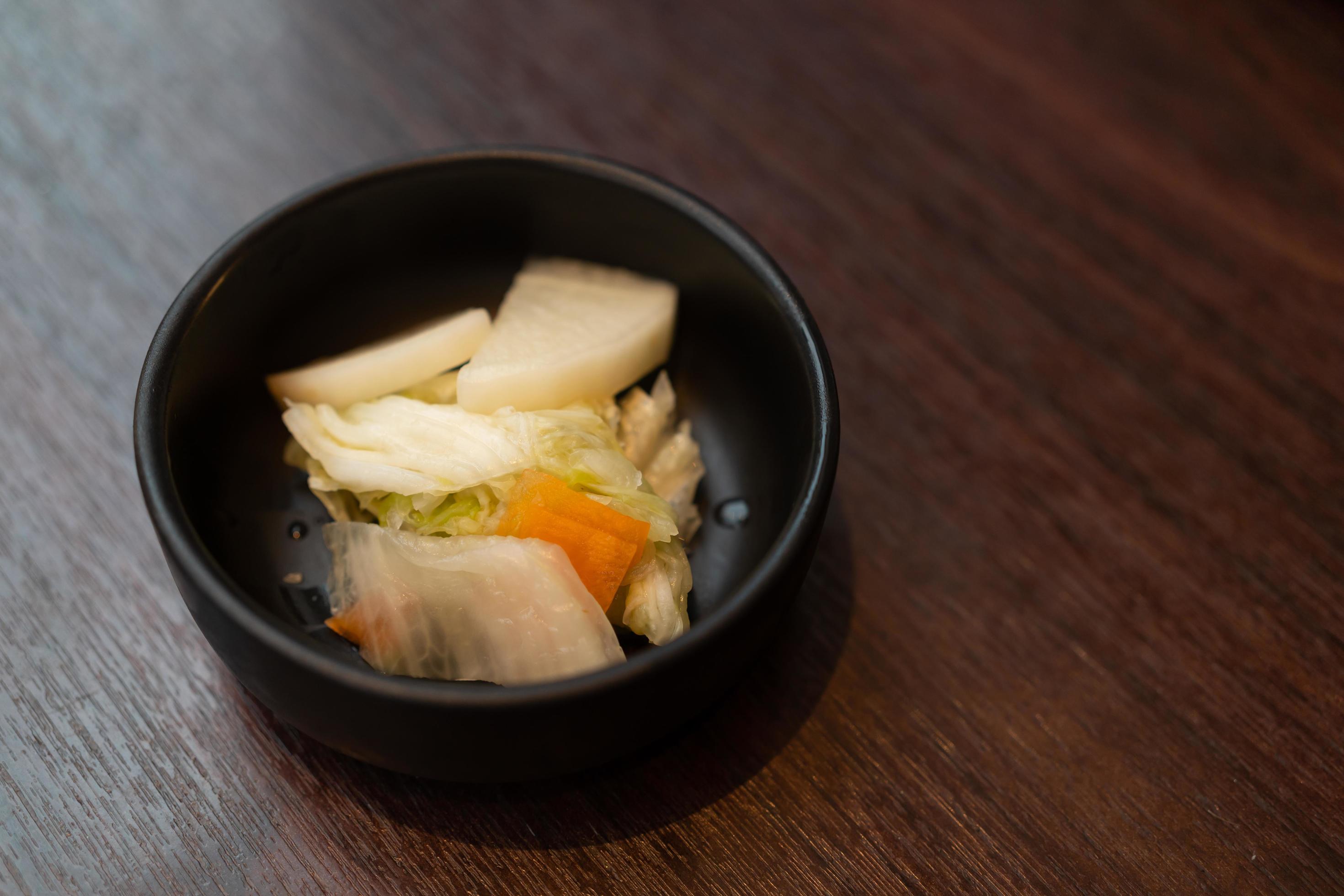 tsukemono, japanese pickled vegetables. Japanese traditional food, Vegetables salt pickled Stock Free