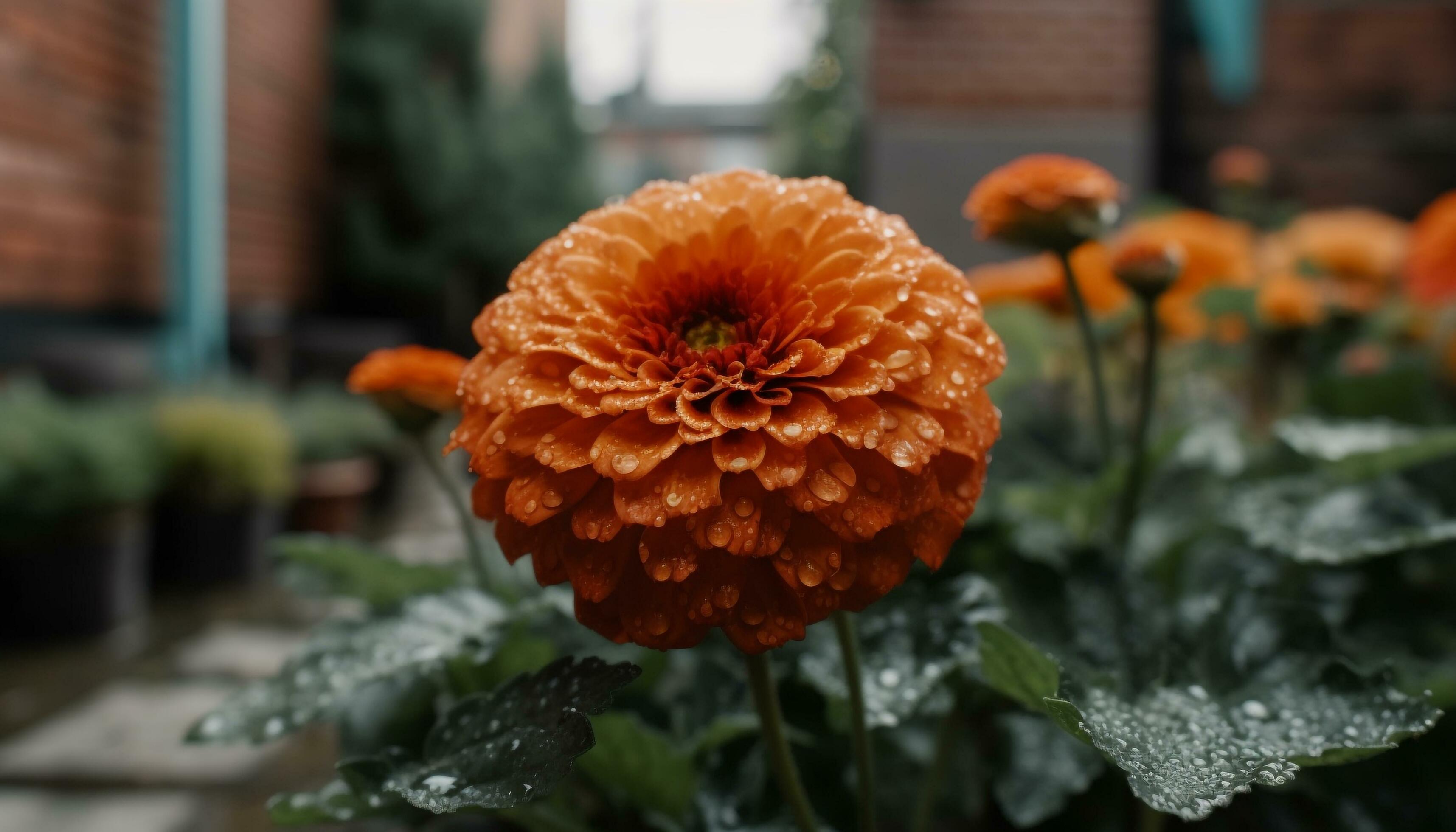 Vibrant multi colored flower head in close up showcases nature beauty generated by AI Stock Free