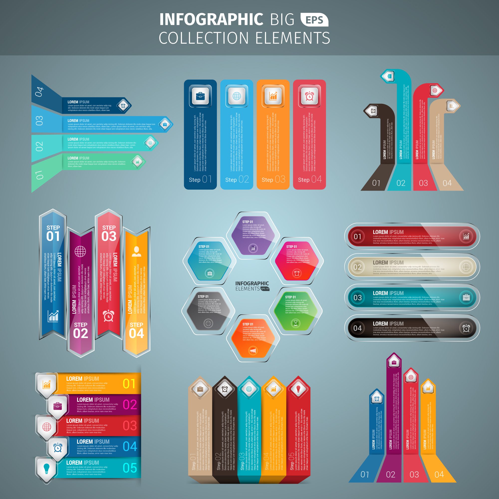 Infographic Banner Collection Free Vector and Free SVG