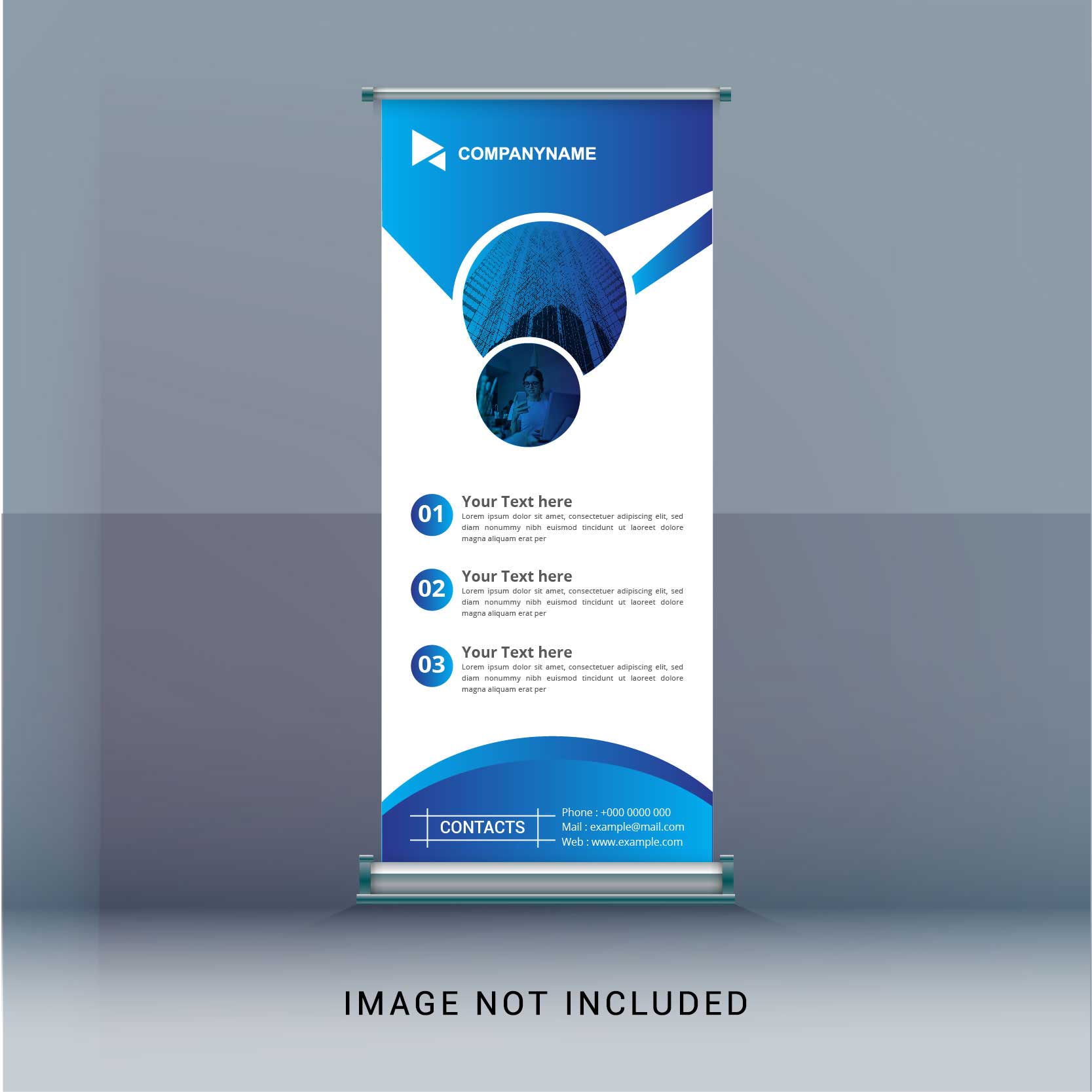 Business roll up banner Free Vector