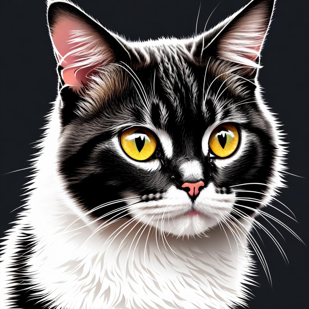 Vector, cute, cat, simple by @ai_generated