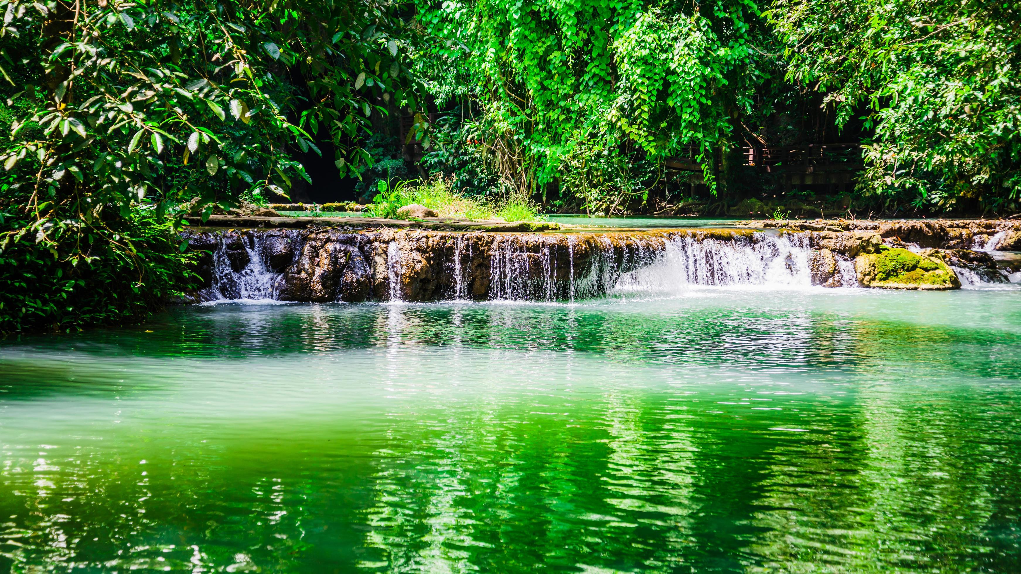 Landscape Waterfall Than Bok Khorani.lake, nature trail, forest, mangrove forest, travel nature, travel Thailand, Nature Study. Attractions. Stock Free