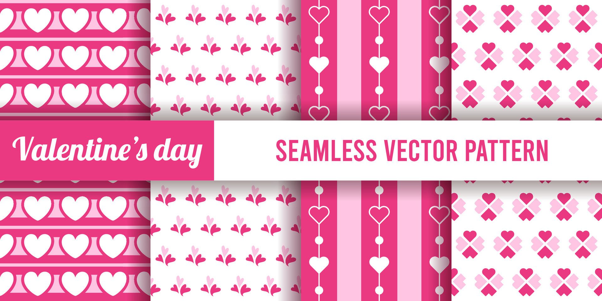 valentine’s day seamless vector pattern digital printable papers Free Vector