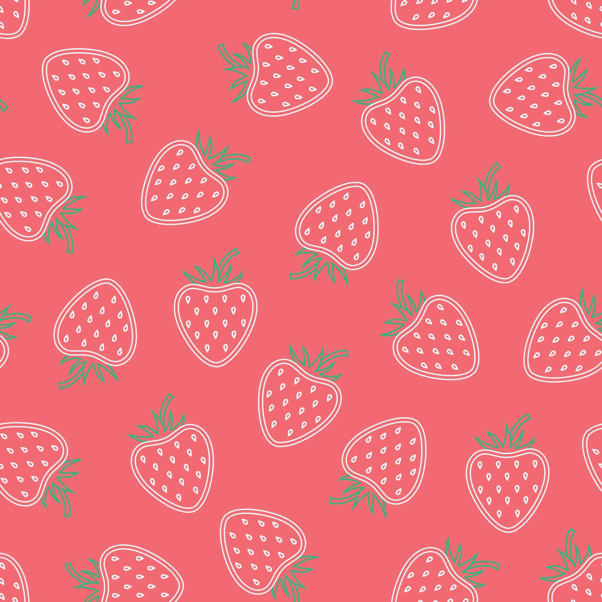 Seamless pattern of fresh white strawberry on pink Free Vector