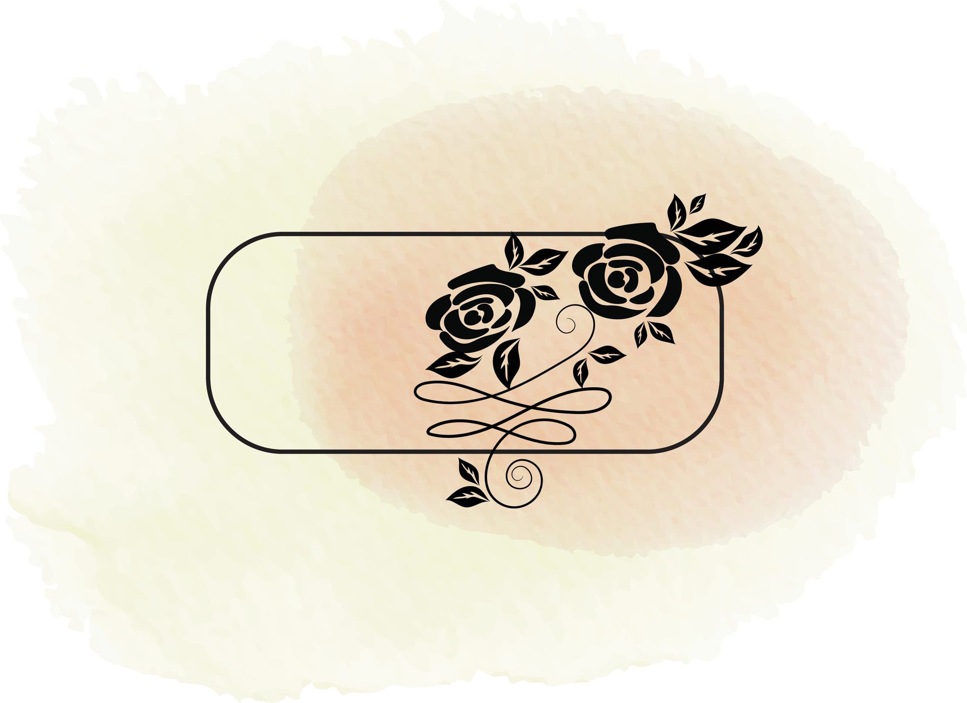 realistic hand drawn flowers with blank banner Free Vector