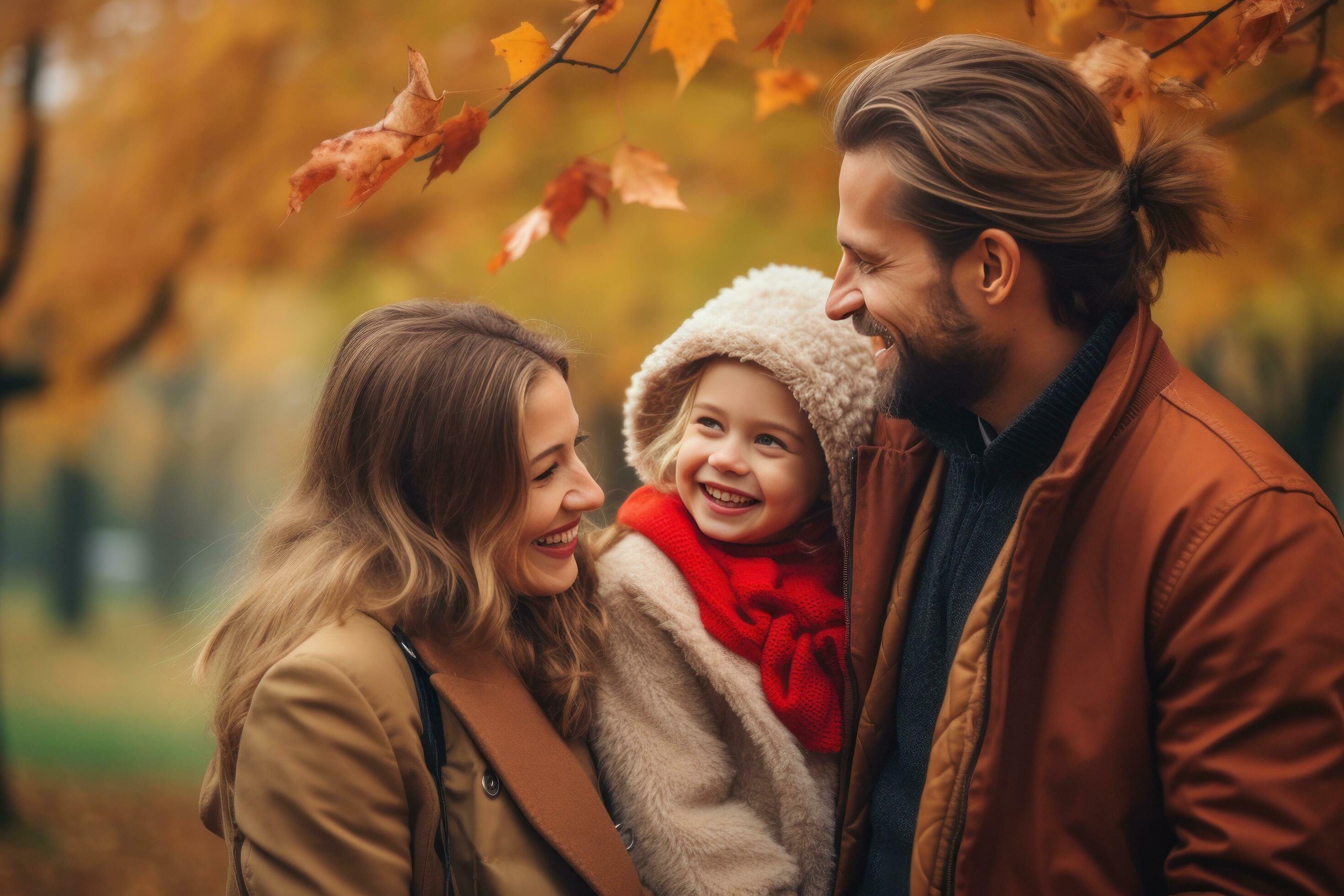 Happy family in the park Stock Free