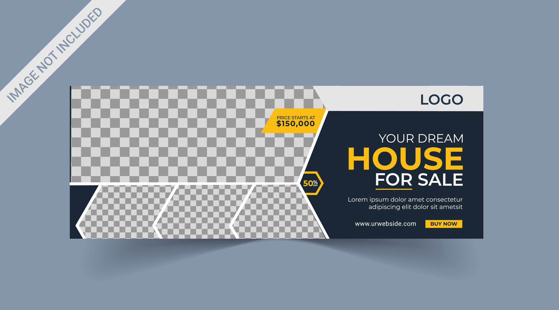 Real estate Social media cover banner. corporate real estate construction cover, social media post, web banner, template Free Vector