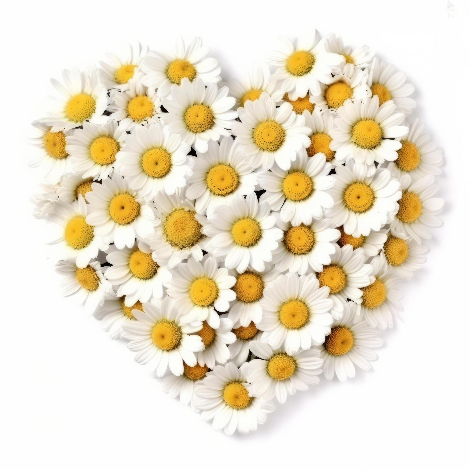 Heart from daisy flowers. Illustration Stock Free