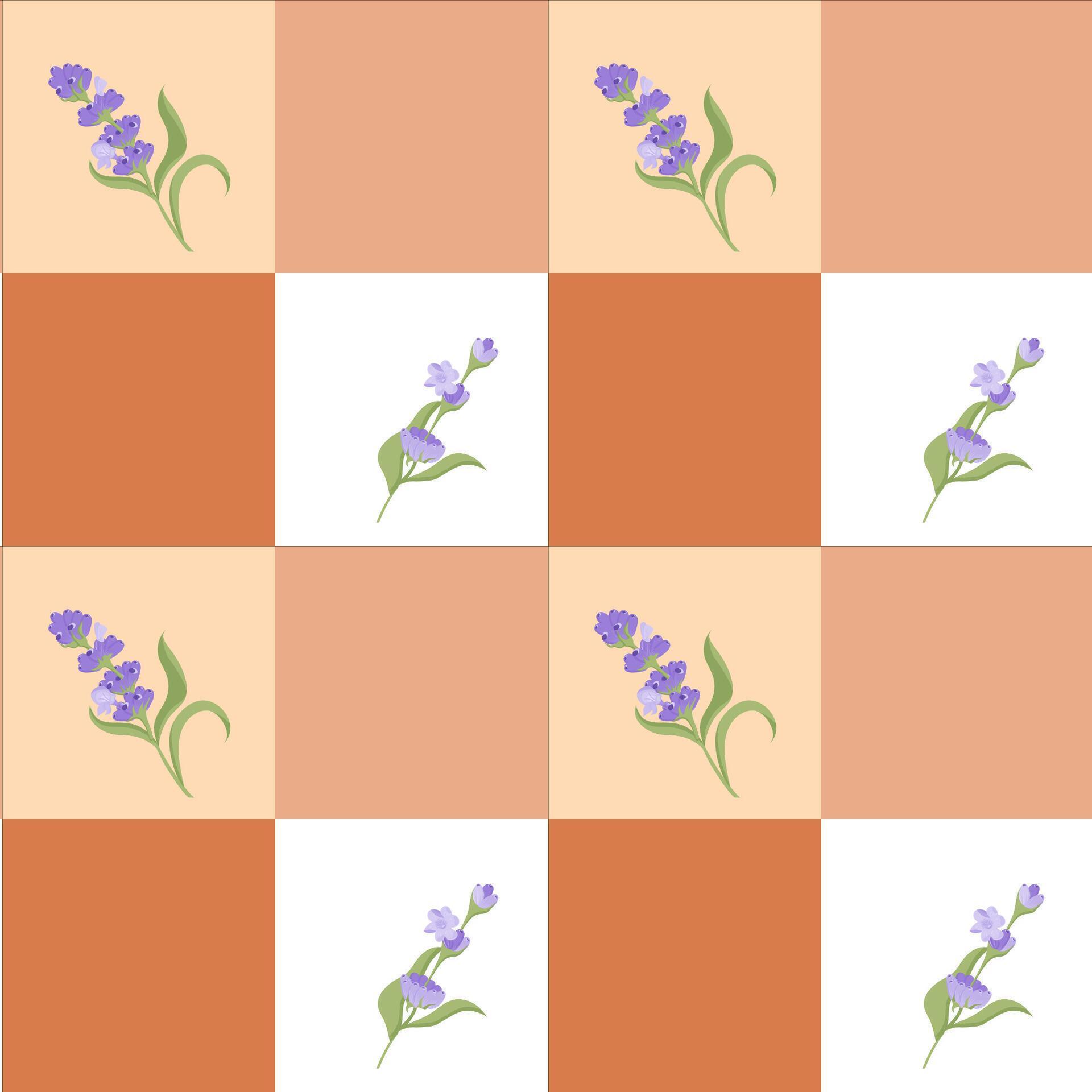 A sprig of lavender. Purple flower. Seamless pattern. illustration. Stock Free