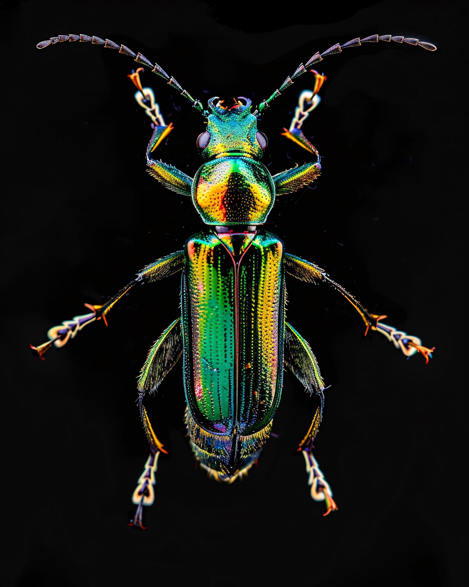 High-Resolution Close-Up Images of Various Insects on Black Background Stock Free