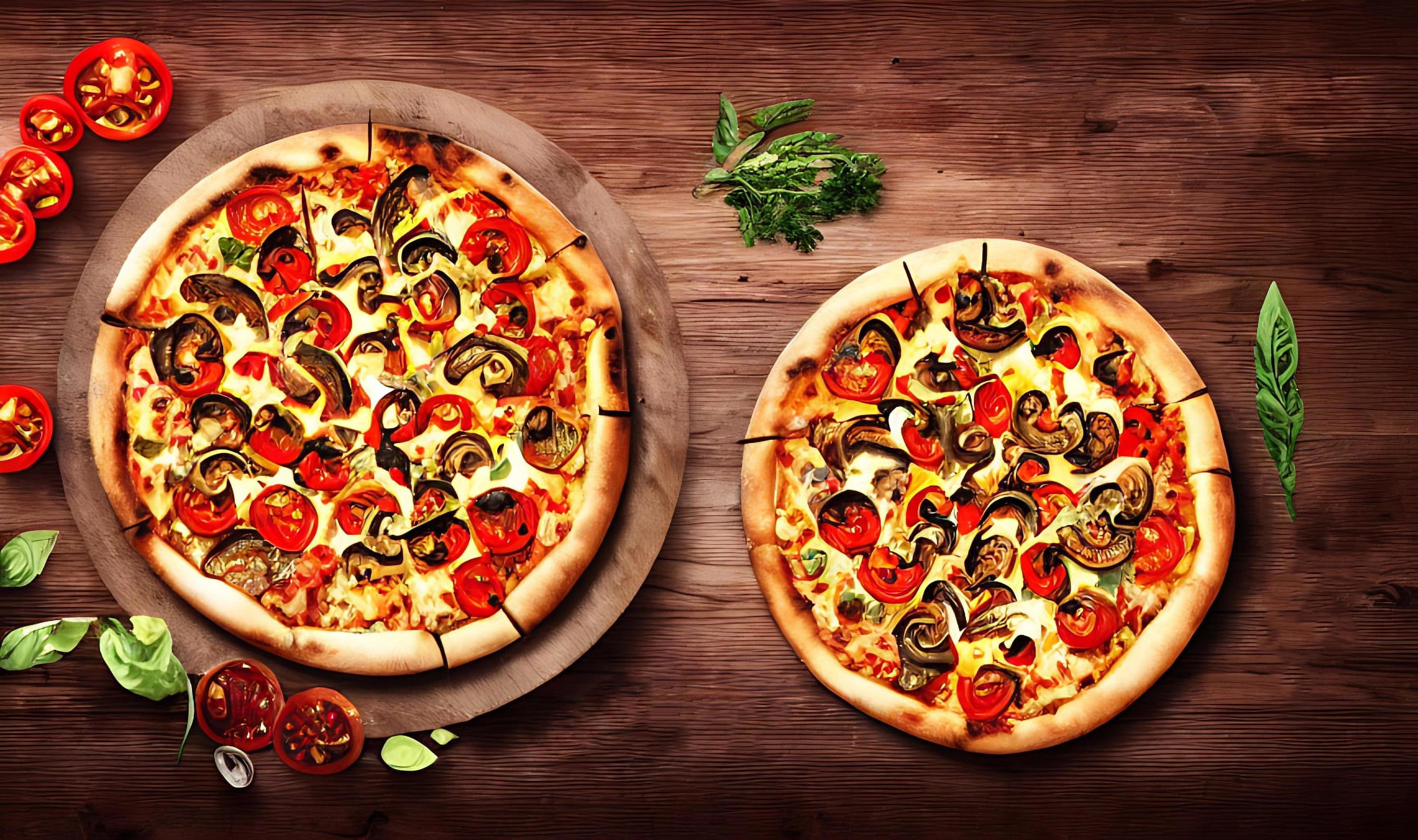 Pizza. Traditional Italian cuisine fast food. Stock Free