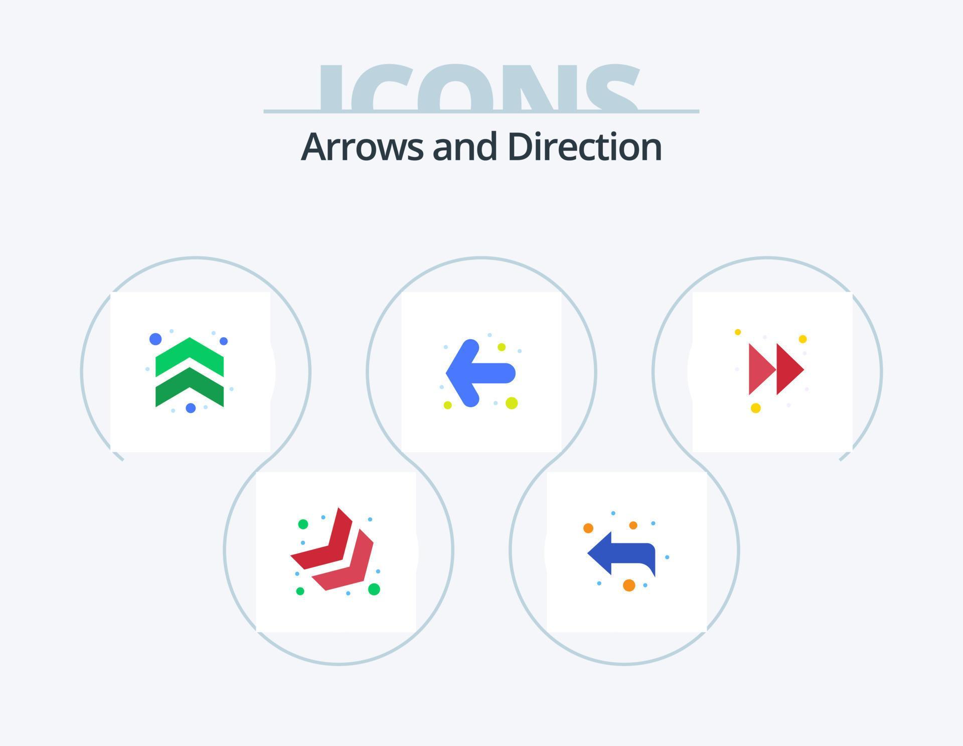 
									Arrow Flat Icon Pack 5 Icon Design. . right. up. forward. left Stock Free