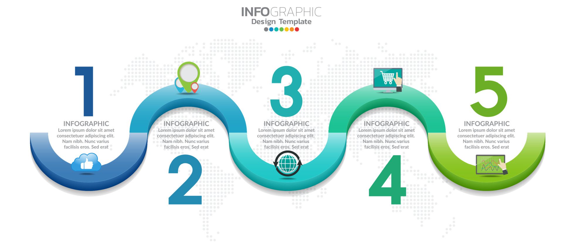 Business timeline infographic 3d style options banner. Free Vector