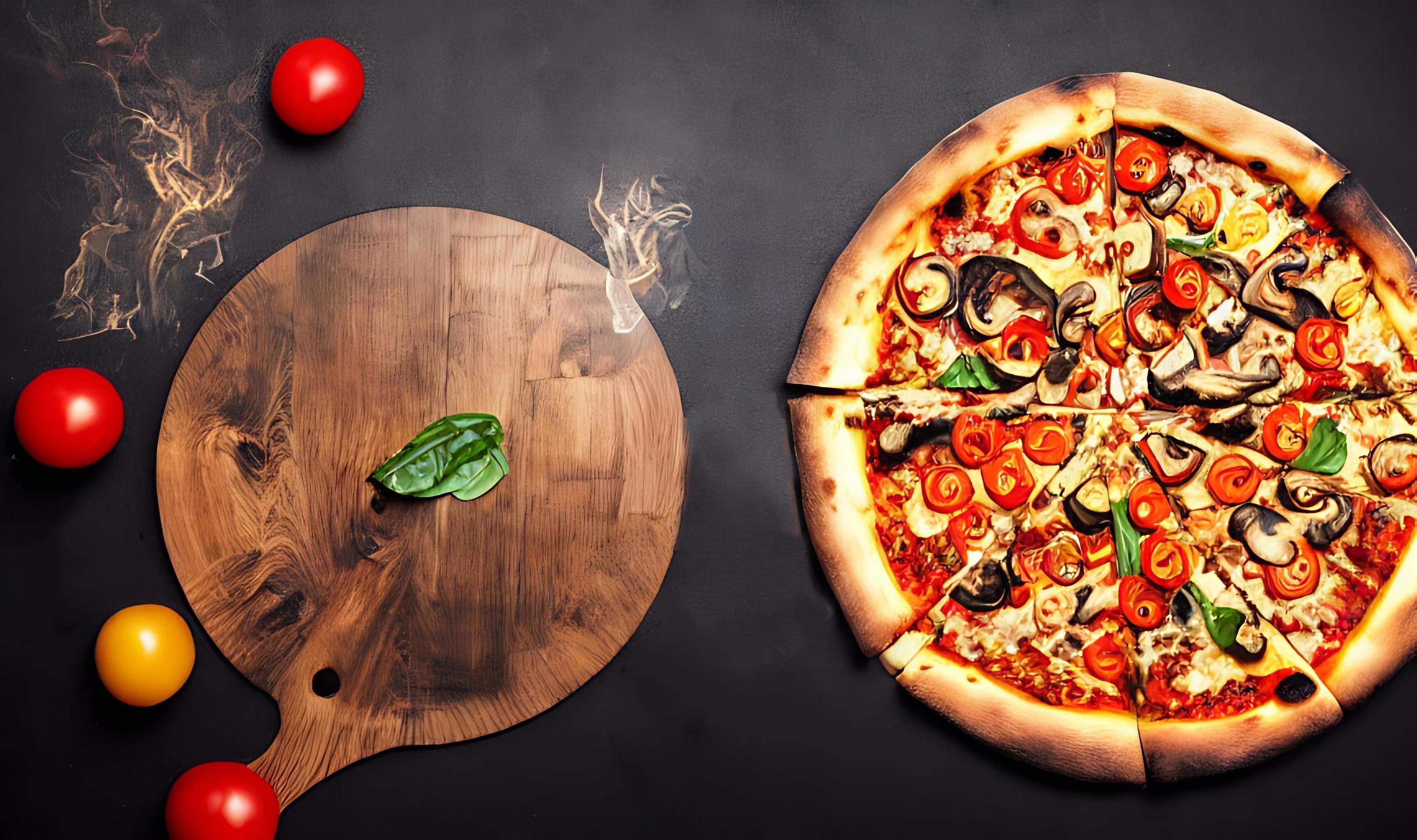 Pizza. Traditional Italian cuisine fast food. Stock Free